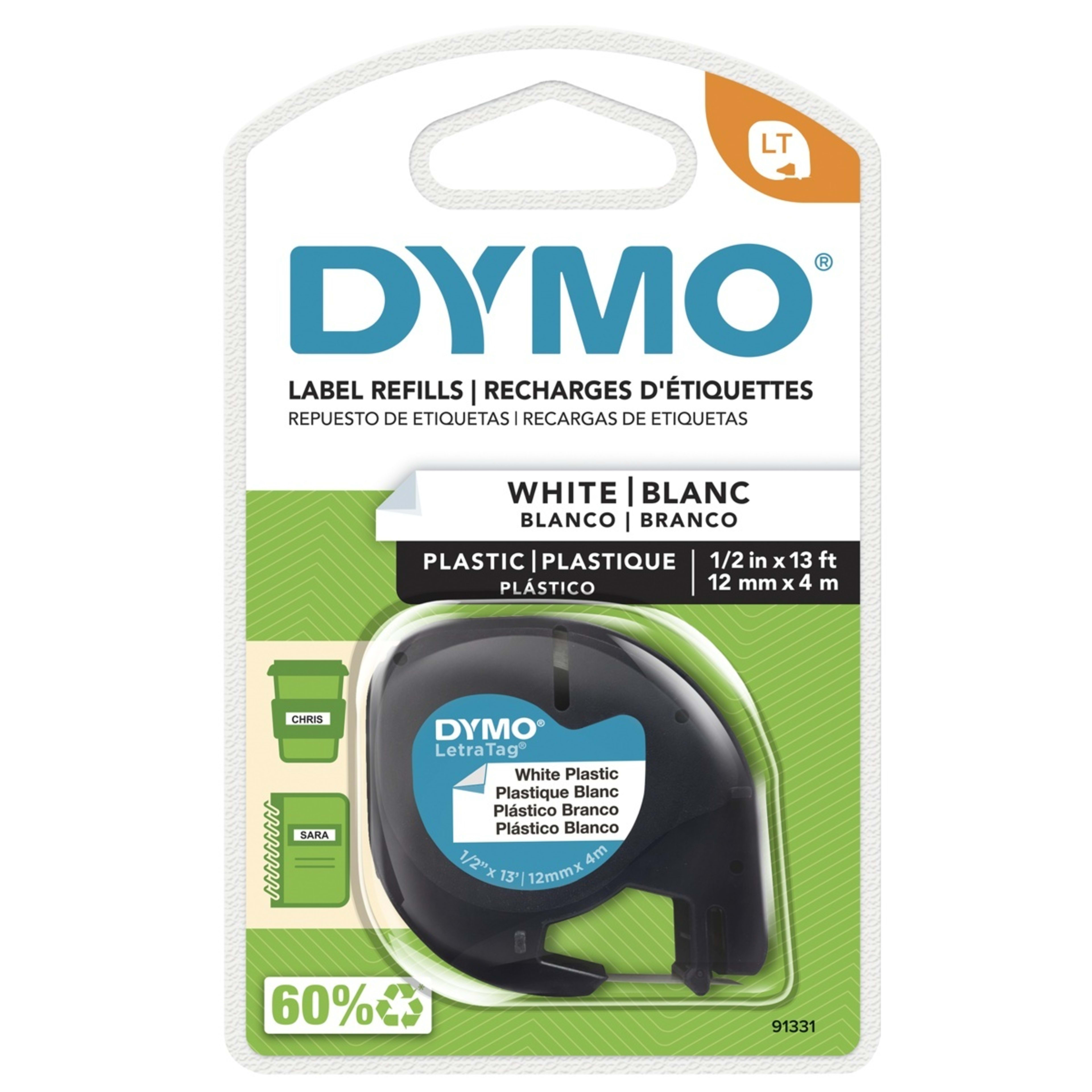 1 Dymo Letratag Plastic Tape