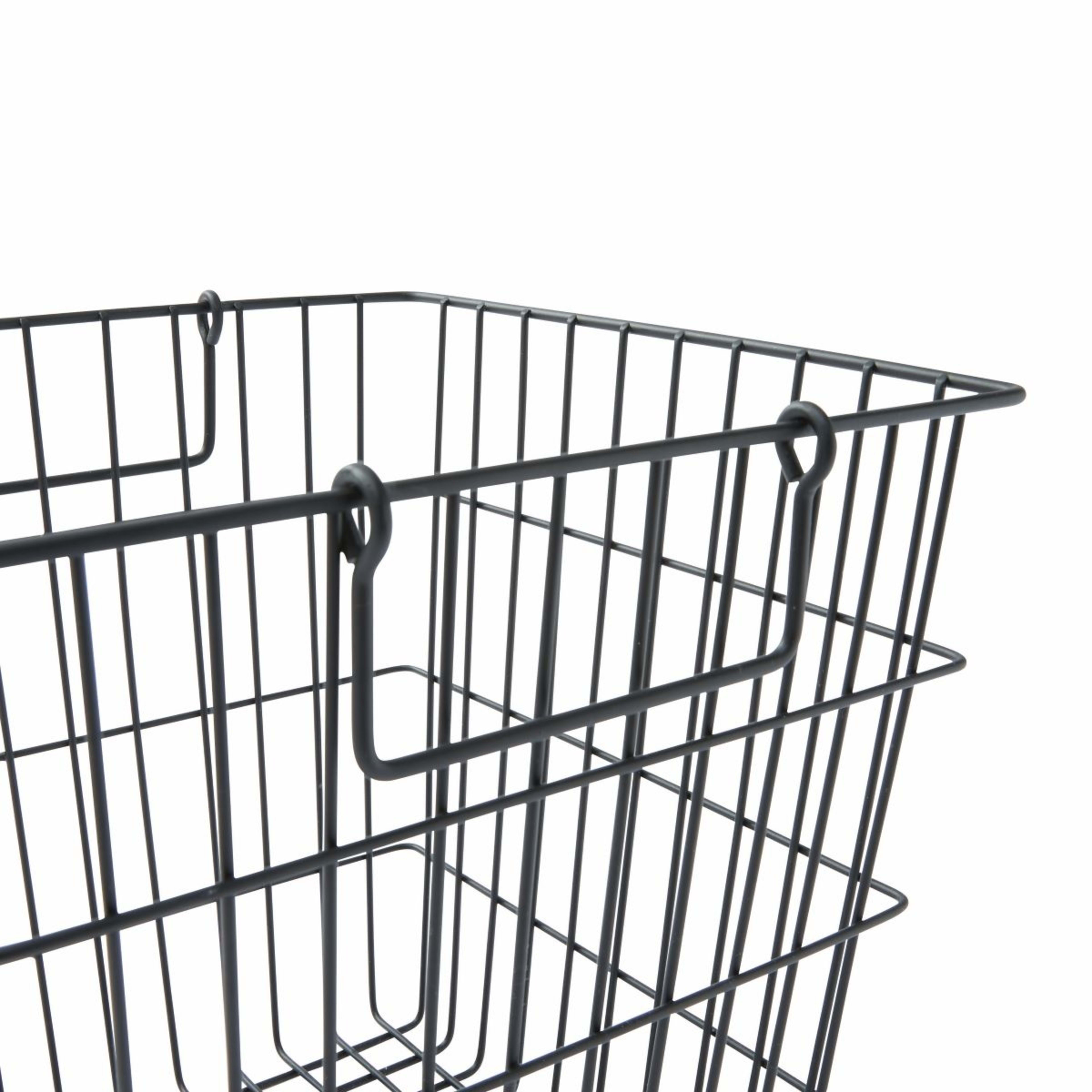 Square Wire Metal Basket Small, Black Kmart NZ