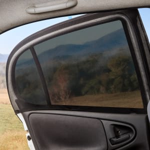 2x Car Rear Side Window Socks Sun Shade Black Mesh SUV Sox