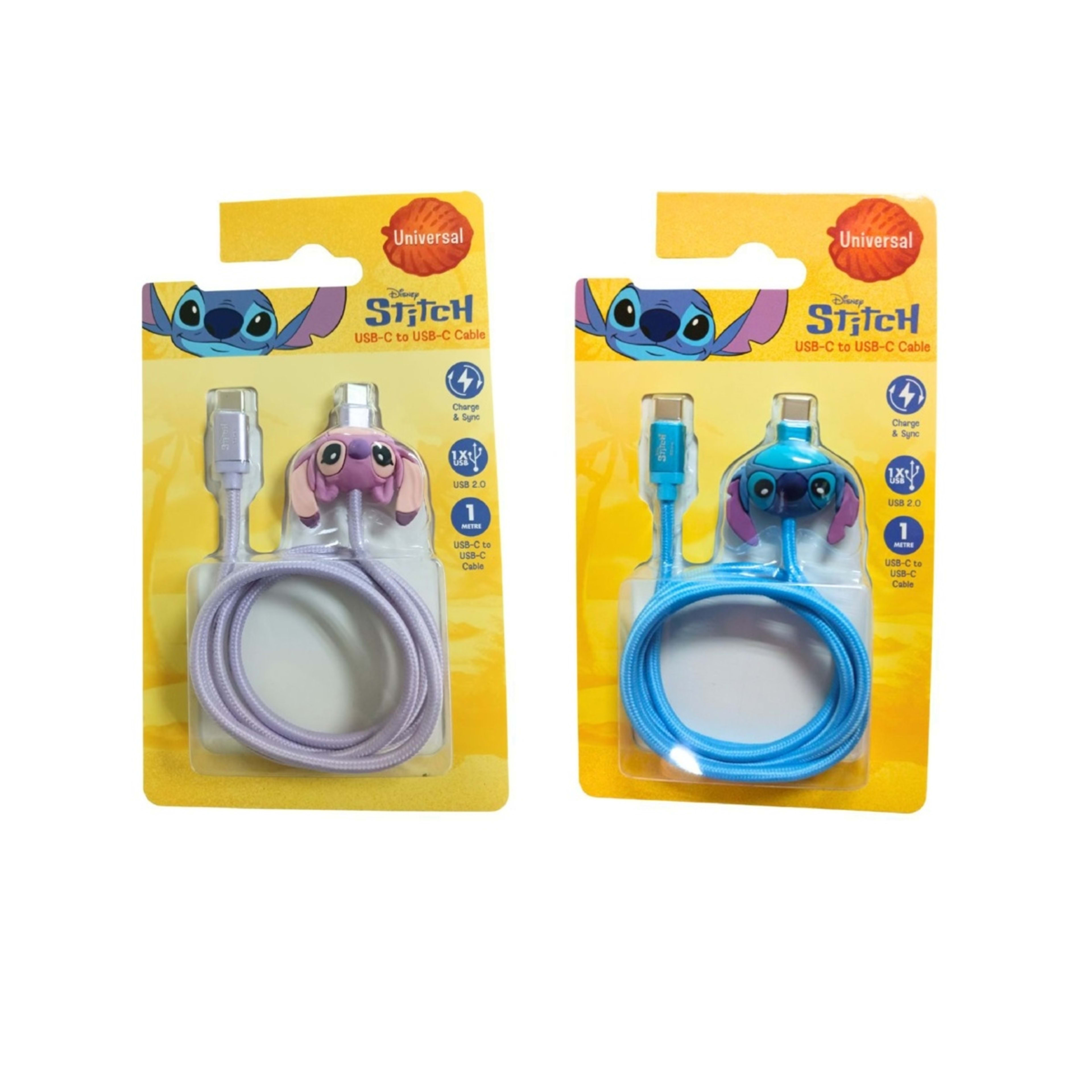 1 Disney Lilo & Stitch USB-C to USB-C Cable - Assorted