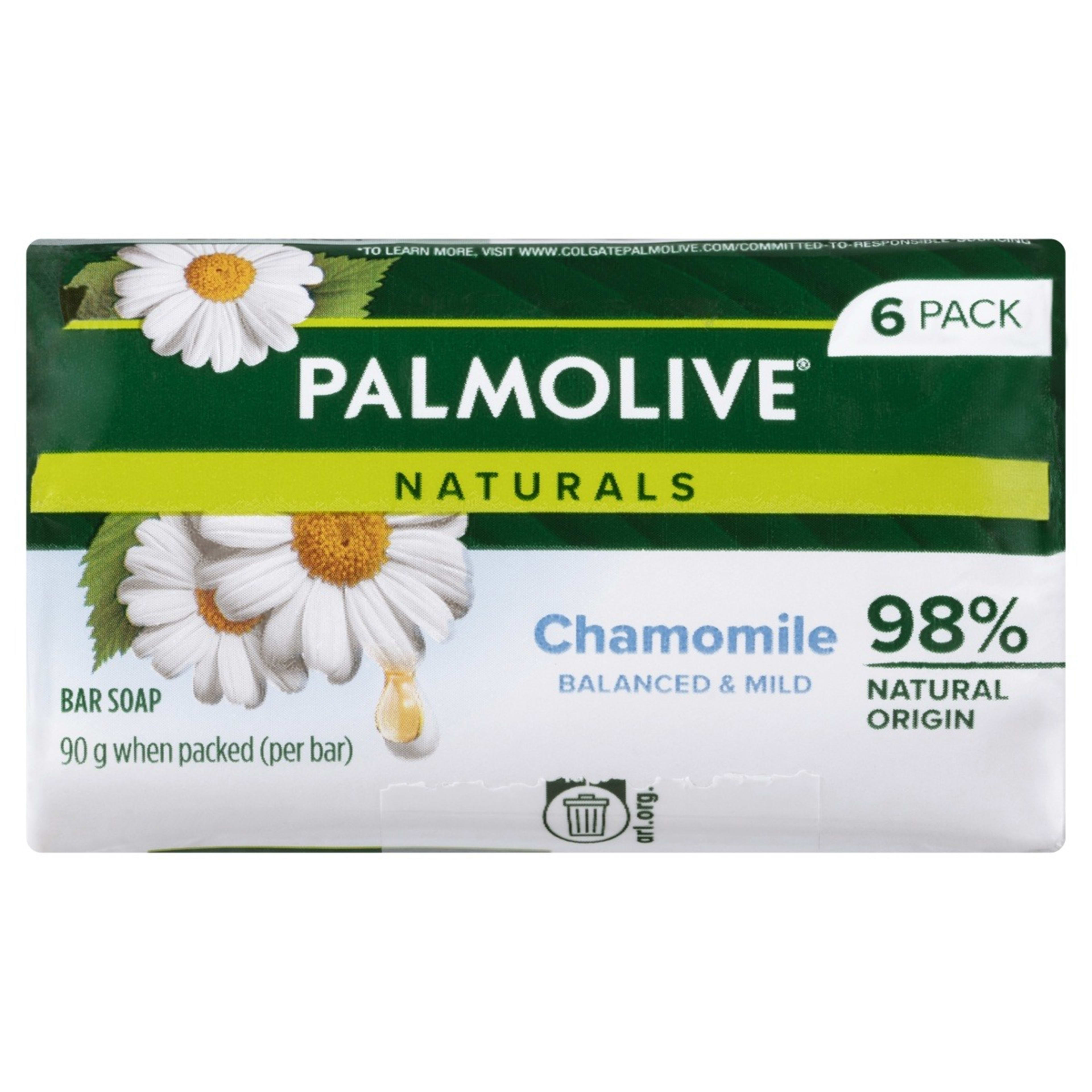 2 Palmolive 6 Pack Naturals Balanced and Mild Bar Soap - Chamomile, 2 of 3