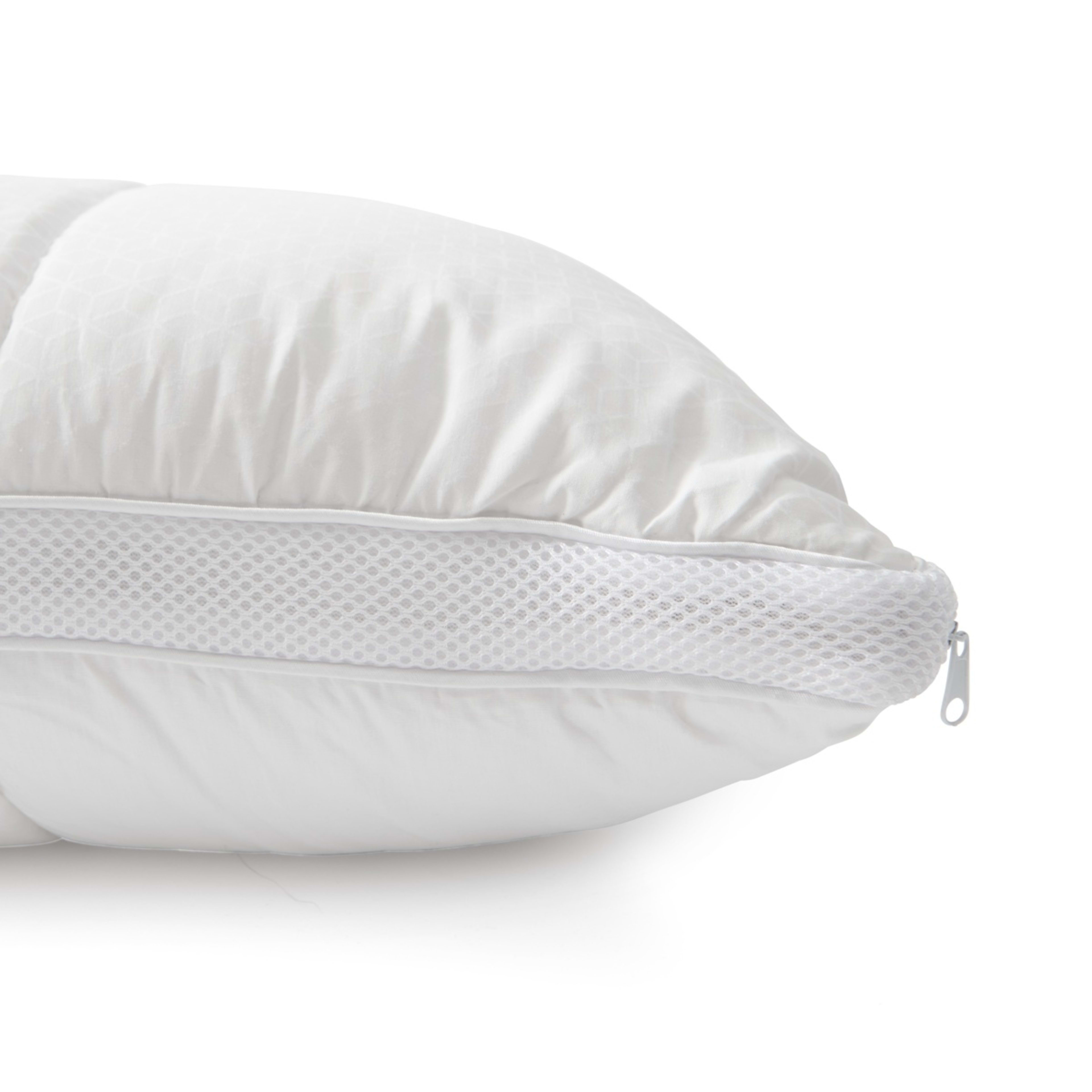 4 Adjustable Memory Foam Cooling Pillow - High Profile, White, 4 of 9
