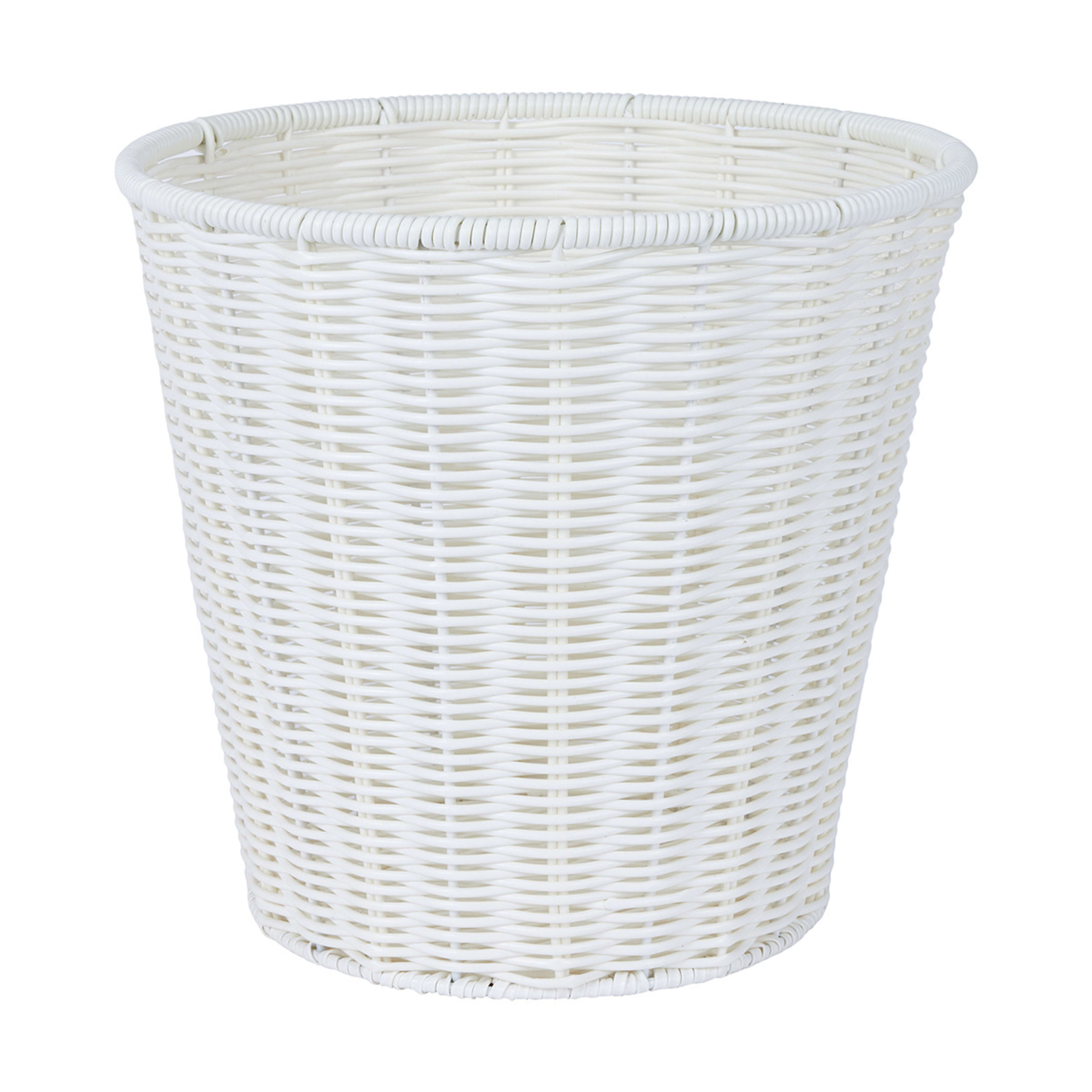 White Rattan Look Waste Bin Kmart