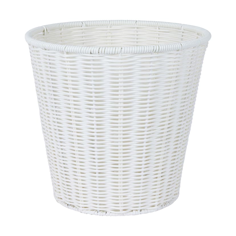 White Rattan Look Waste Bin Kmart