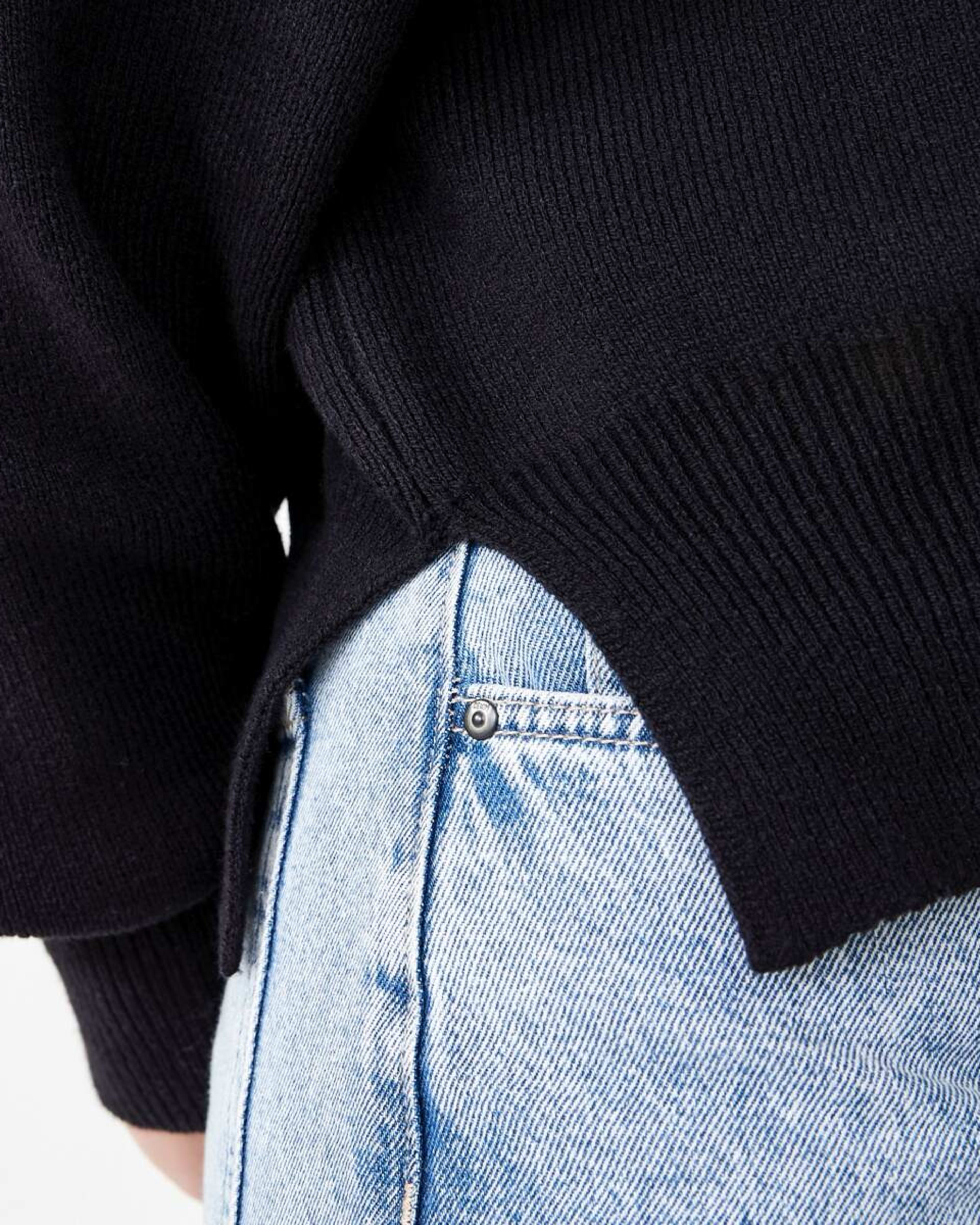 7 Oversized Crew Neck Jumper BLACK, 7 of 7