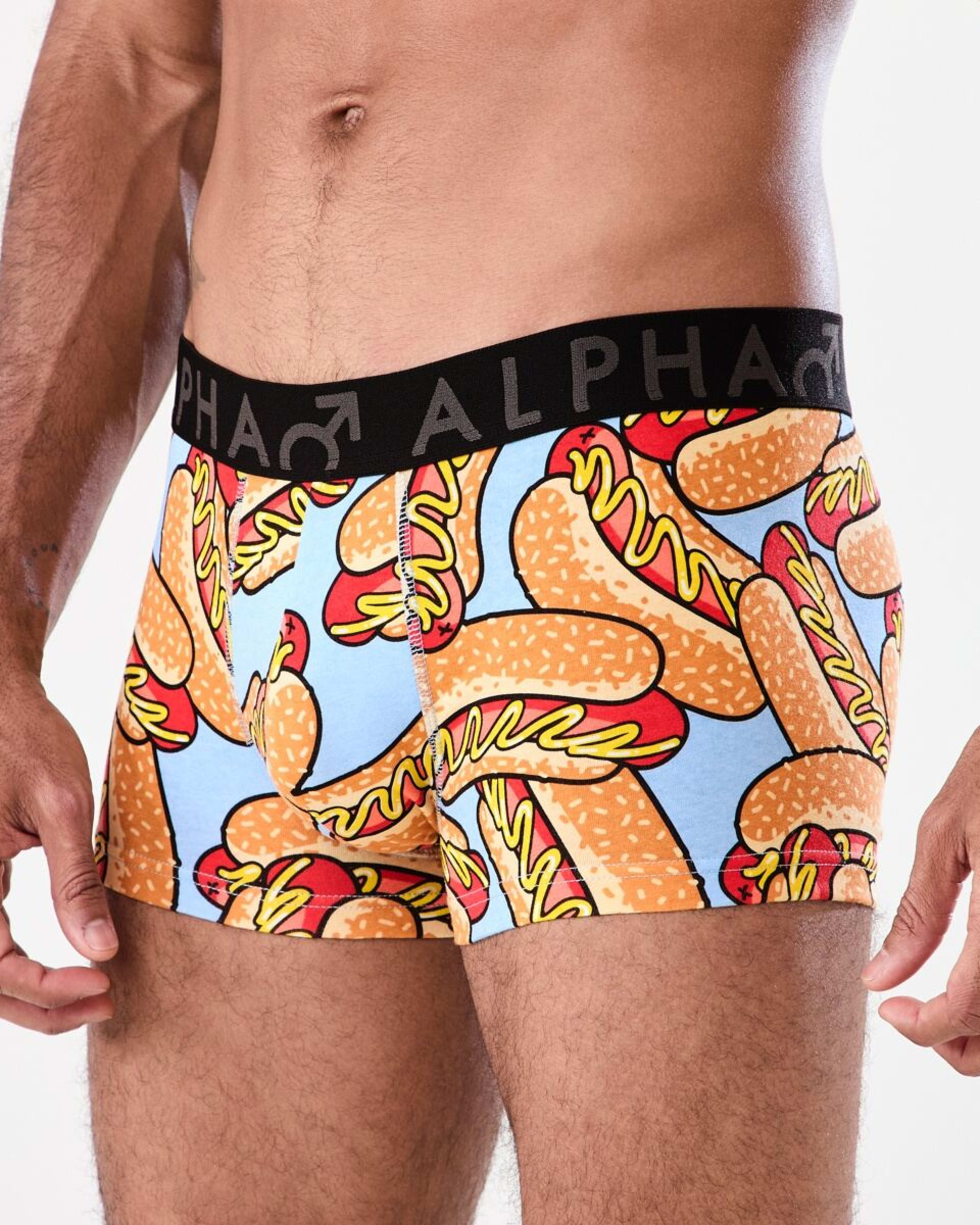 5 3 Pack Print Plain Trunks HOT DOGGETY, 5 of 8