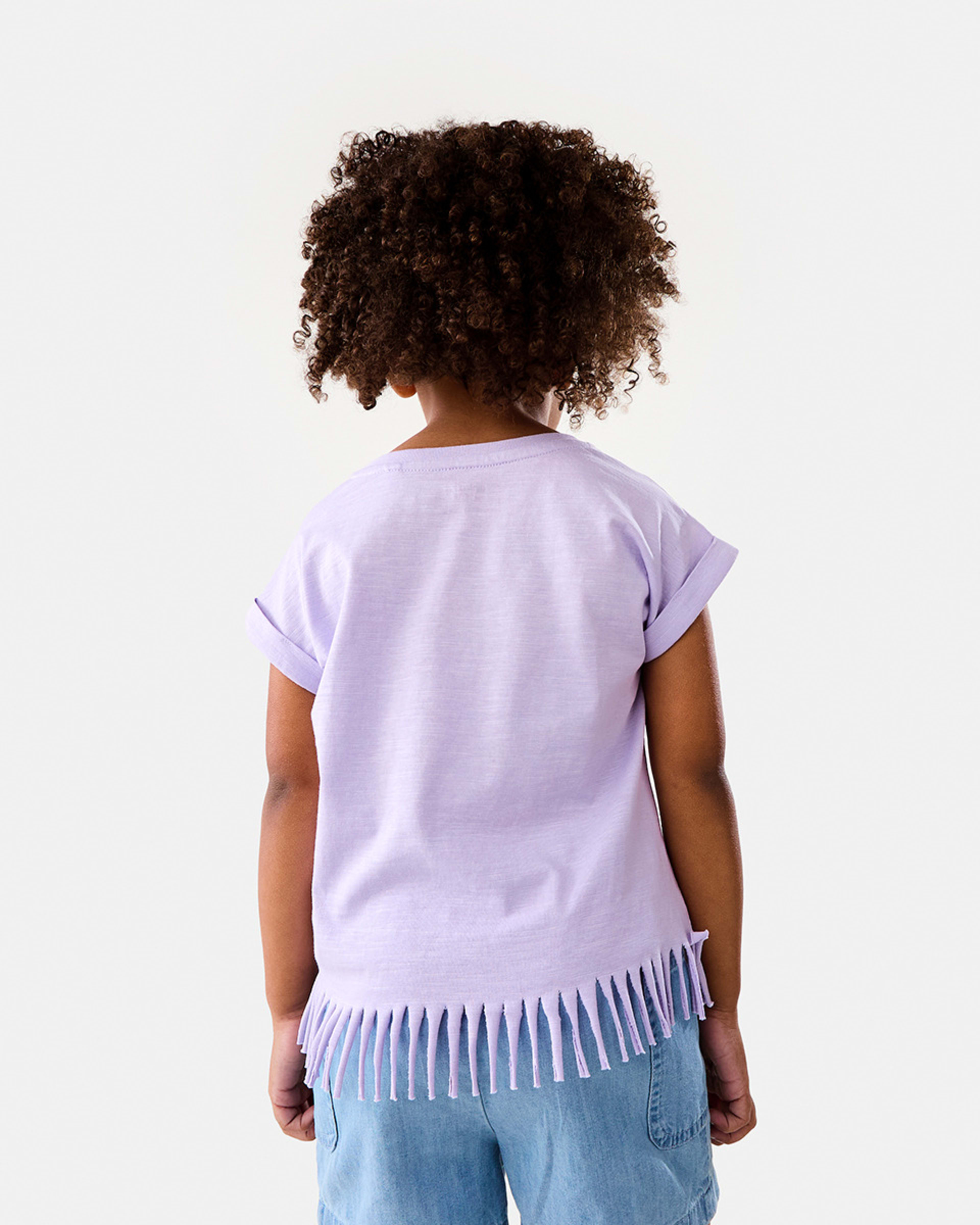 2 Short Sleeve Fringe T-shirt Pst Purple, 2 of 9