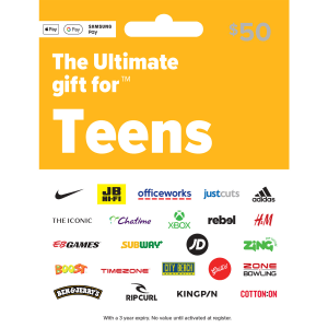 $50 Ultimate Teens Gift Card - Shopping