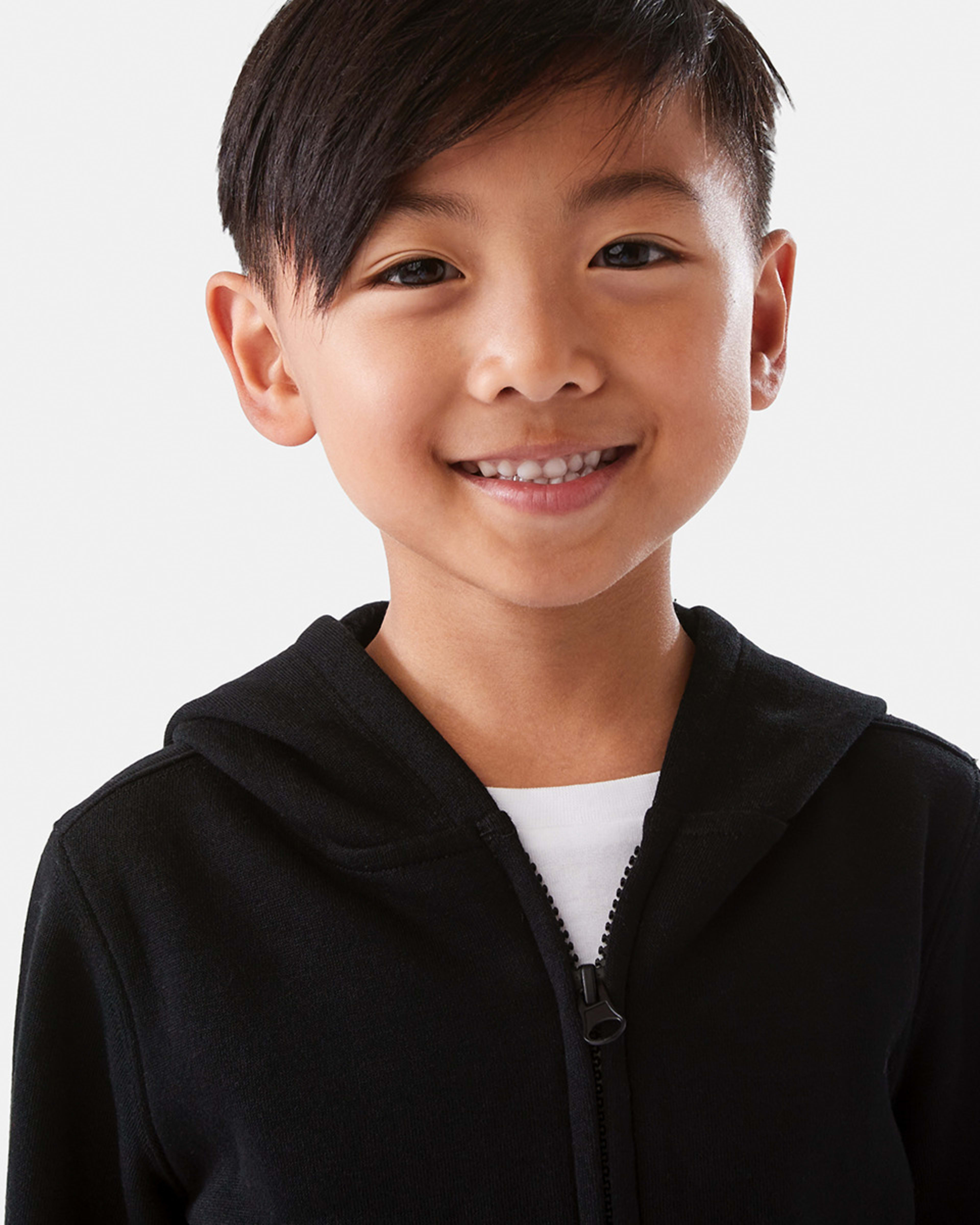 4 Plain Zip Through Hoodie Black, 4 of 9
