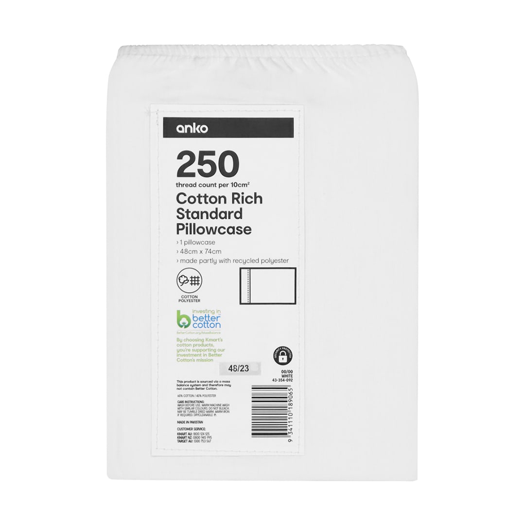 250-thread-count-cotton-rich-standard-pillowcase-white-kmart