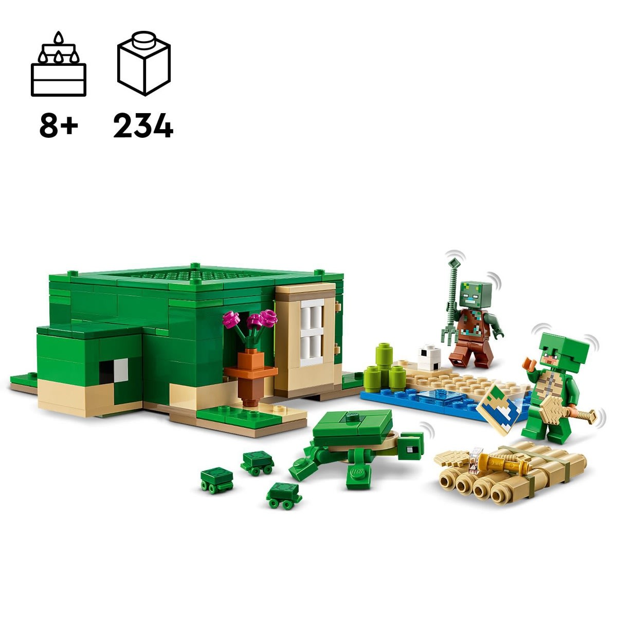 Lego Minecraft The Turtle Beach House 21254 Kmart 6290