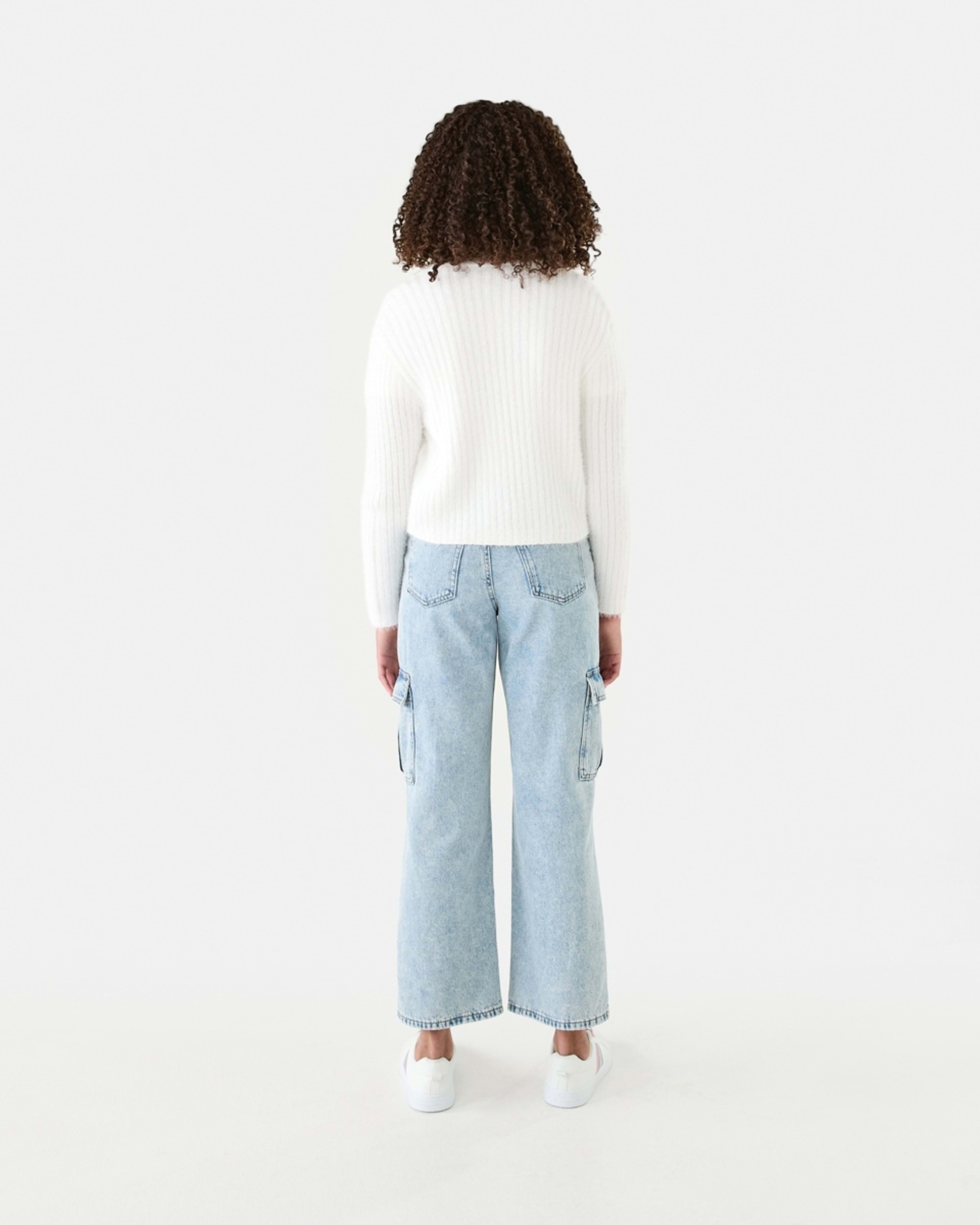 7 Crop Rib Cardigan Cream, 7 of 9