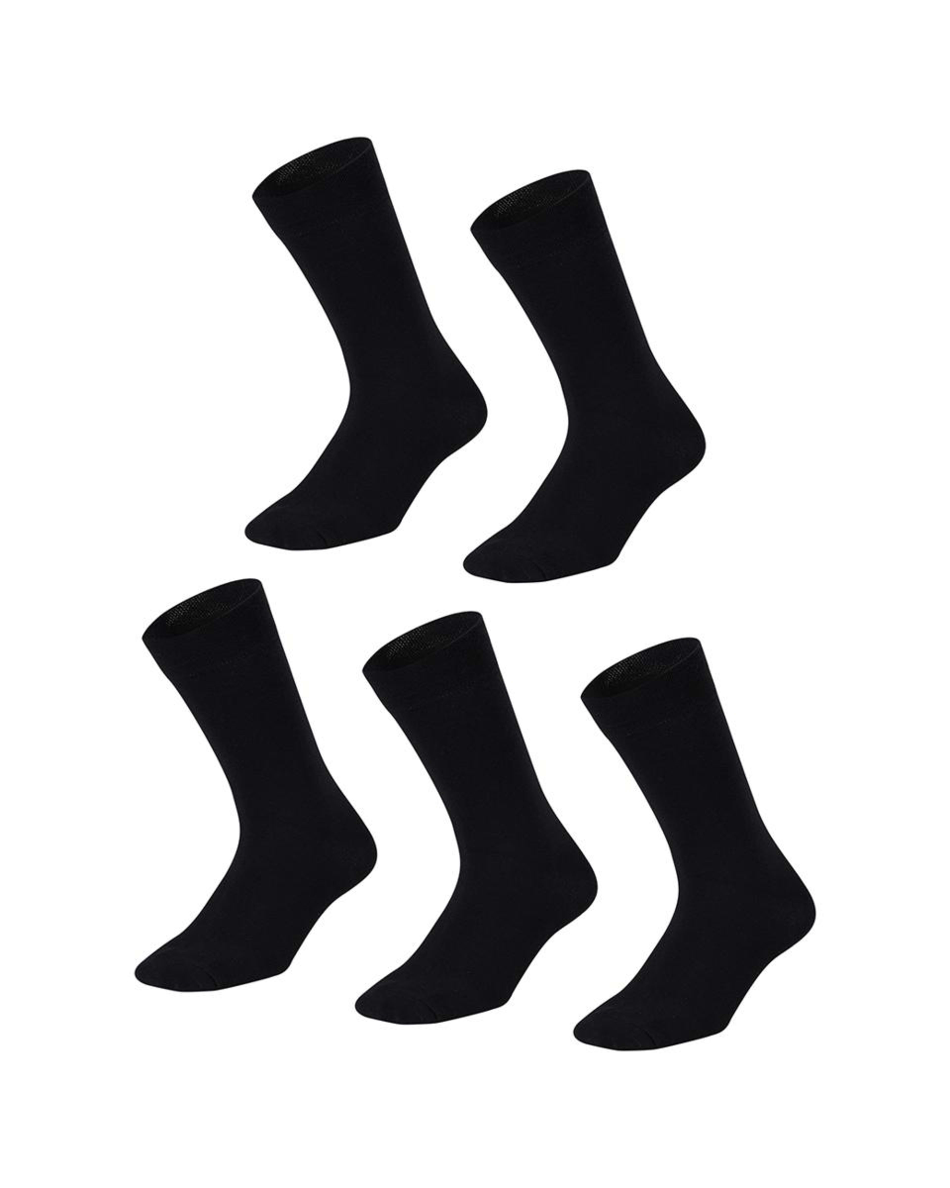 1 5 Pack Business Socks Black