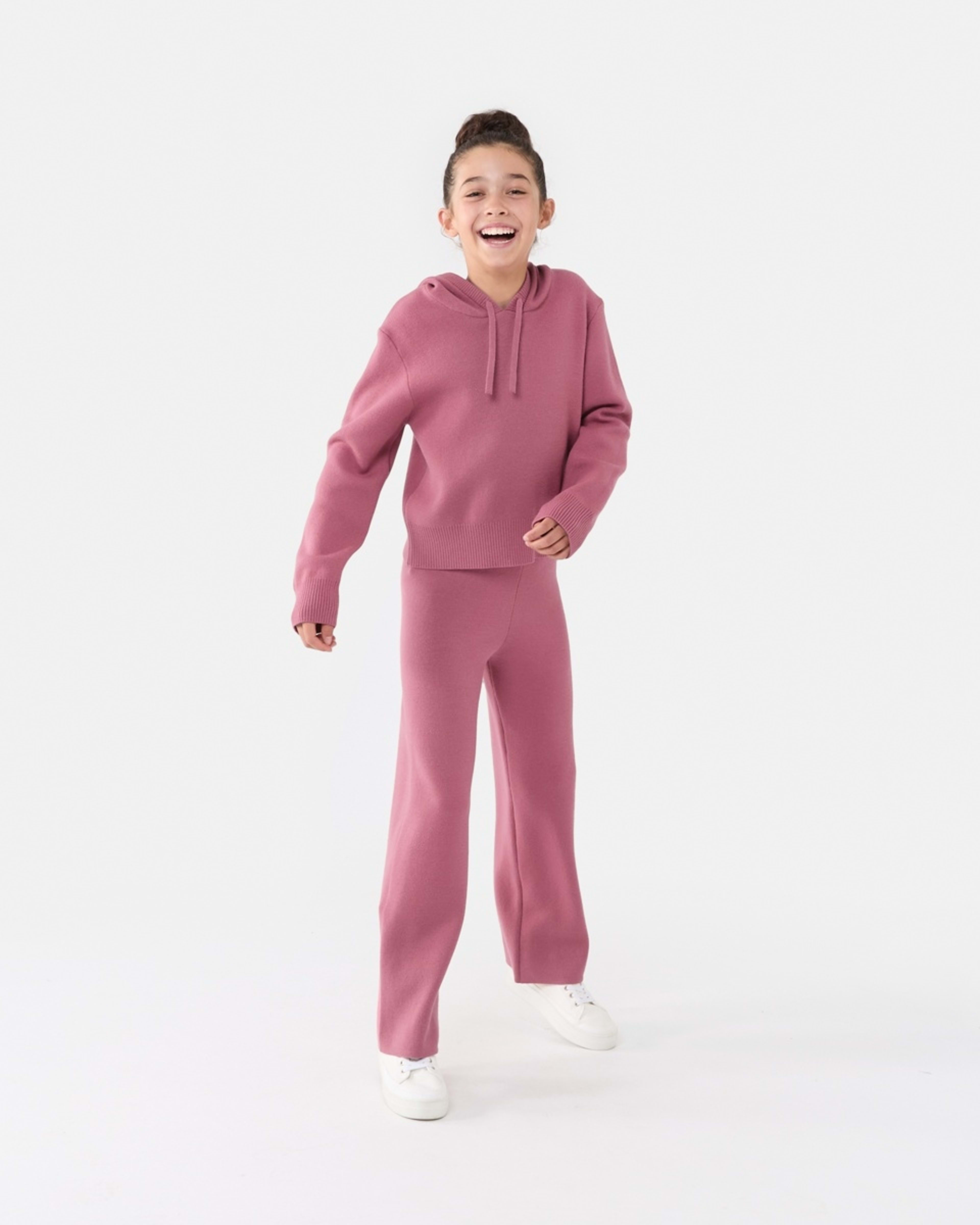4 Bonded Knit Pants Rose Wine, 4 of 7
