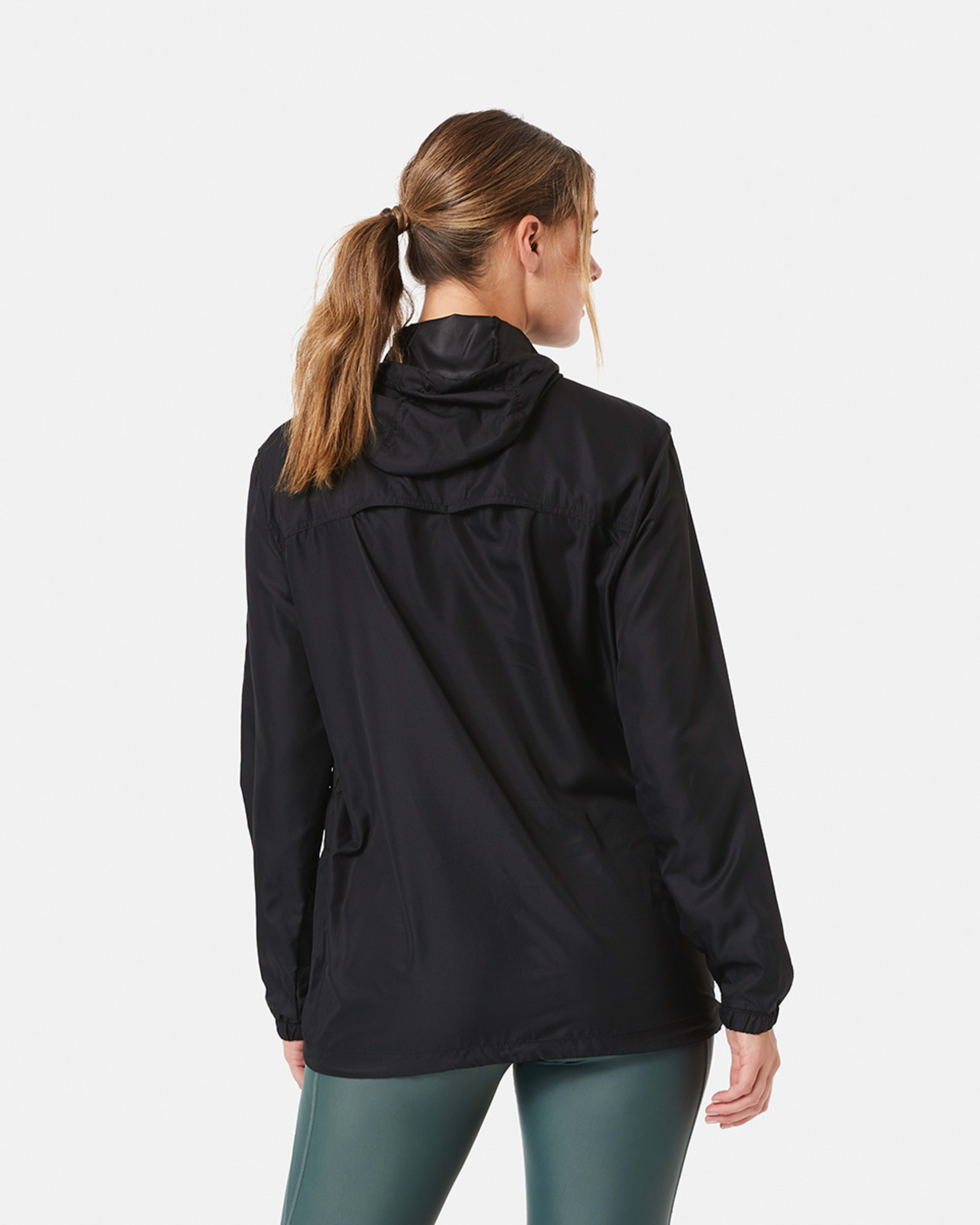 6 Active Unisex Packable Rain Jacket BLACK, 6 of 10