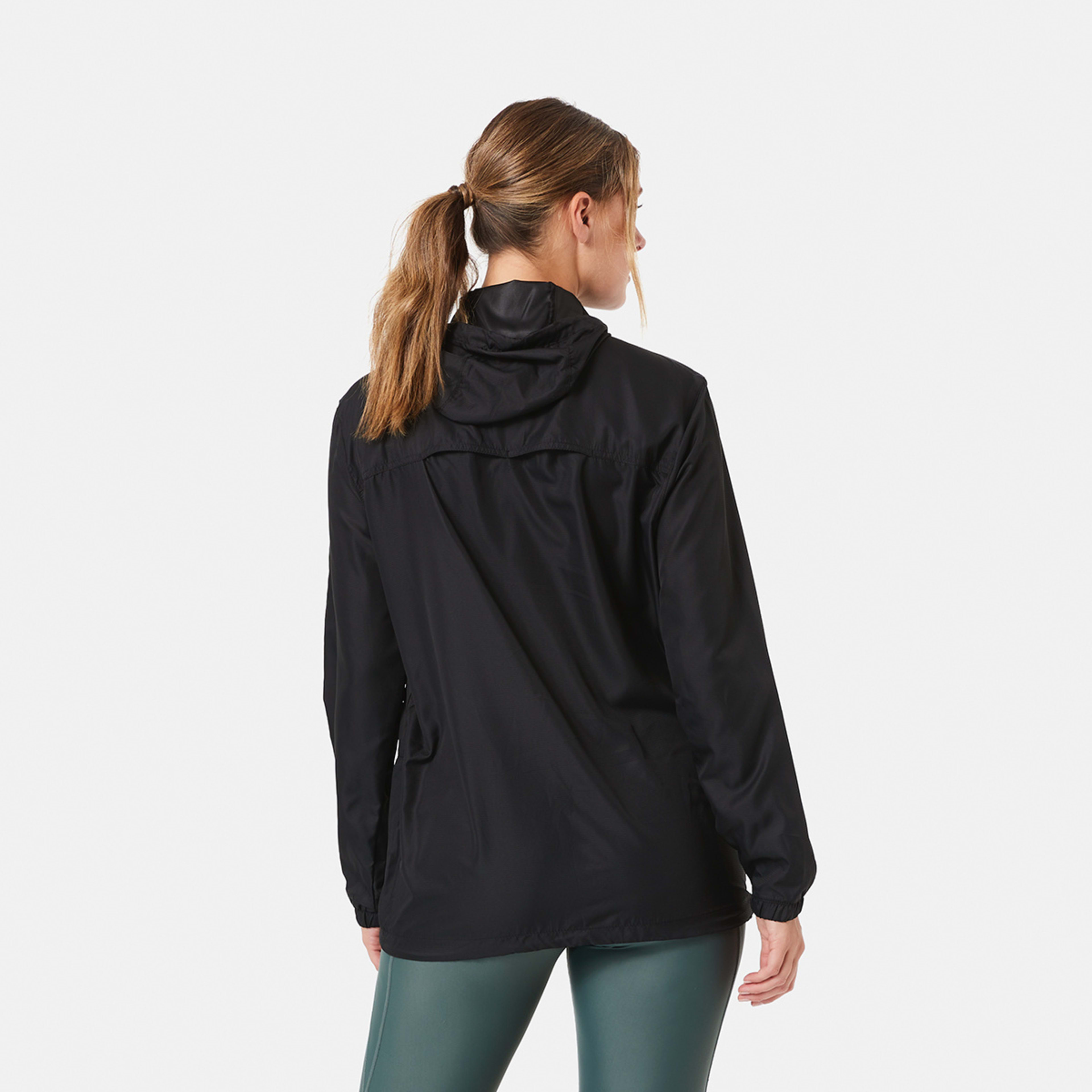 6 Active Unisex Packable Rain Jacket Black, 6 of 10