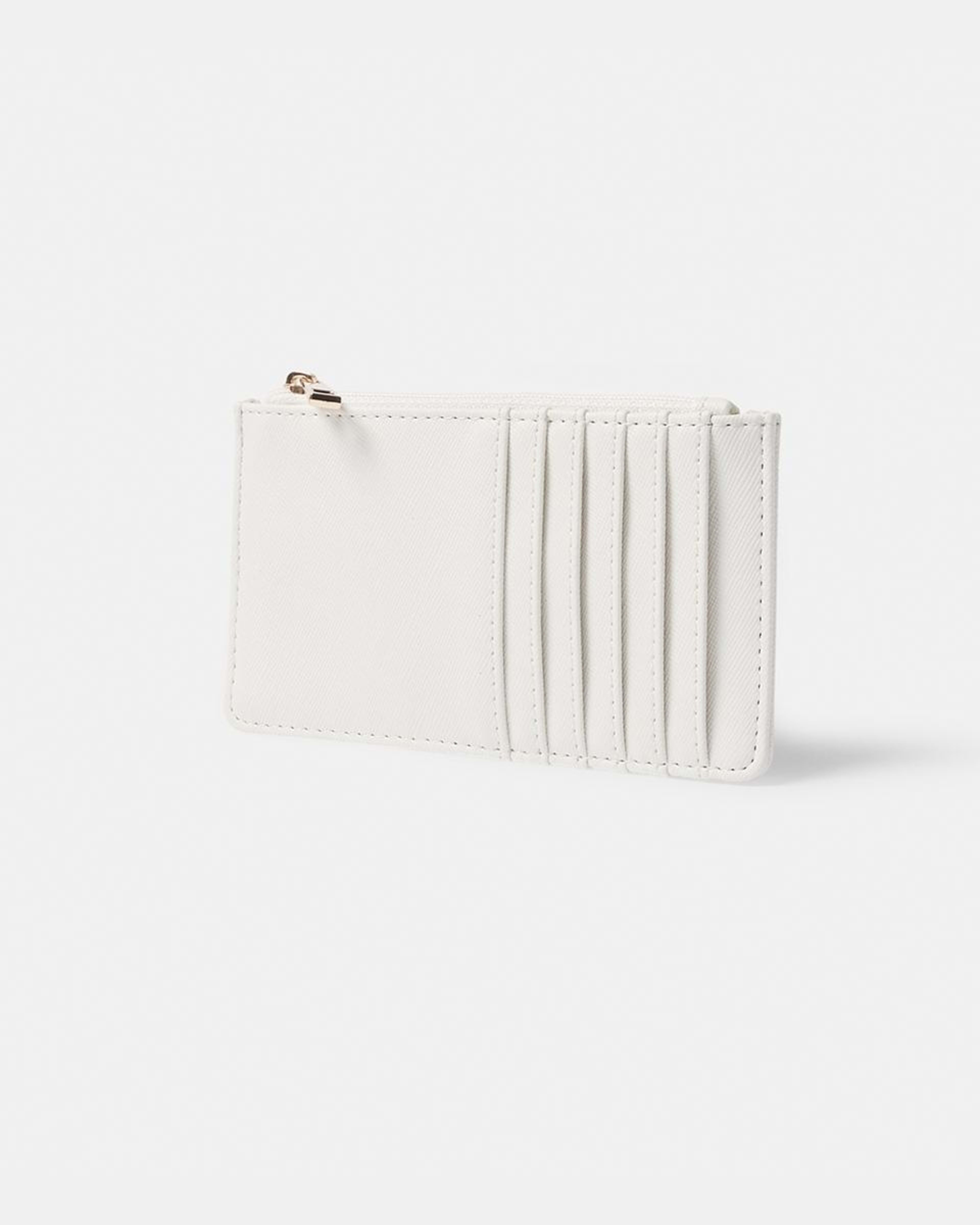 2 Zip Card Purse Fawn White, 2 of 4