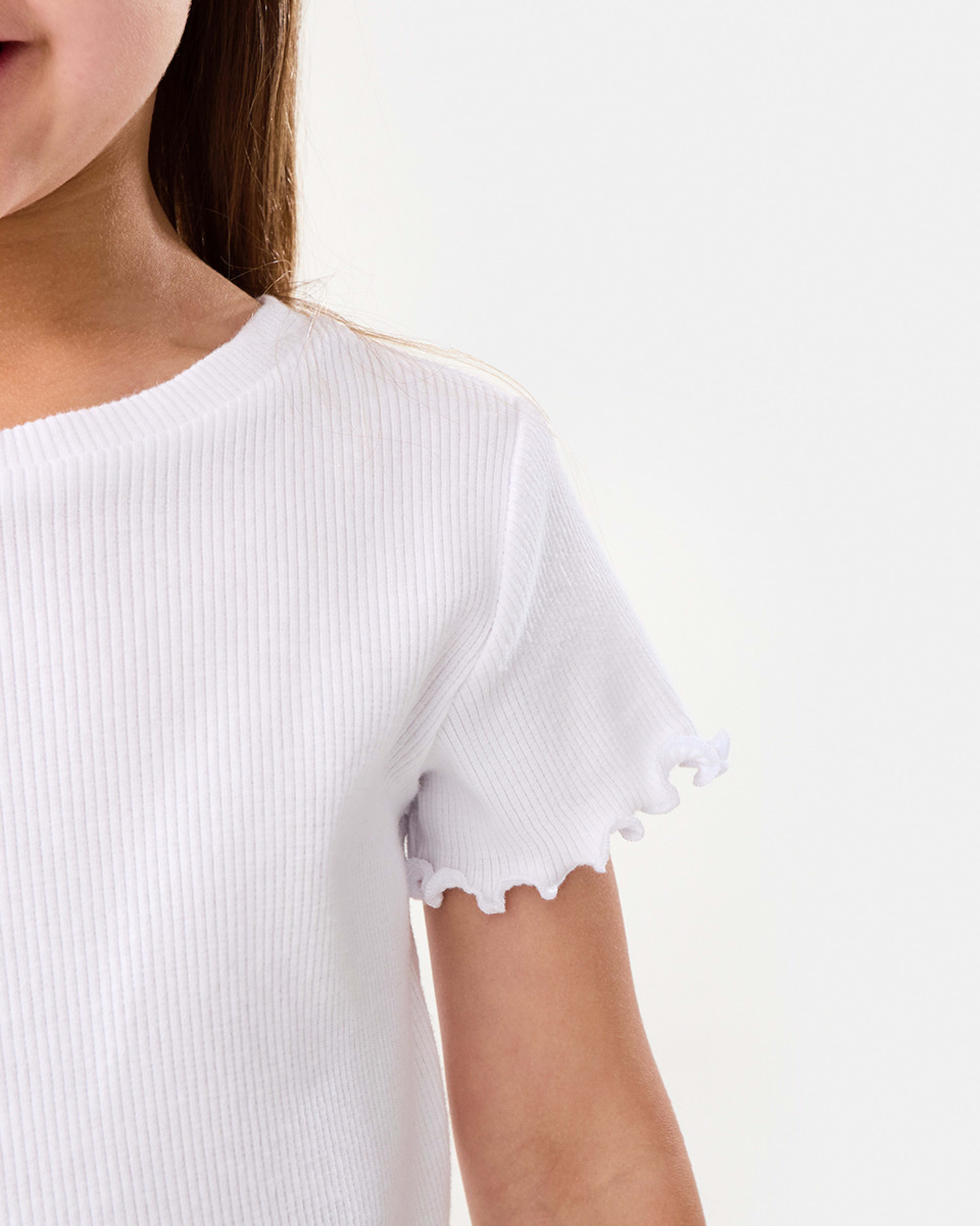 4 Short Sleeve Rib T-shirt White, 4 of 8