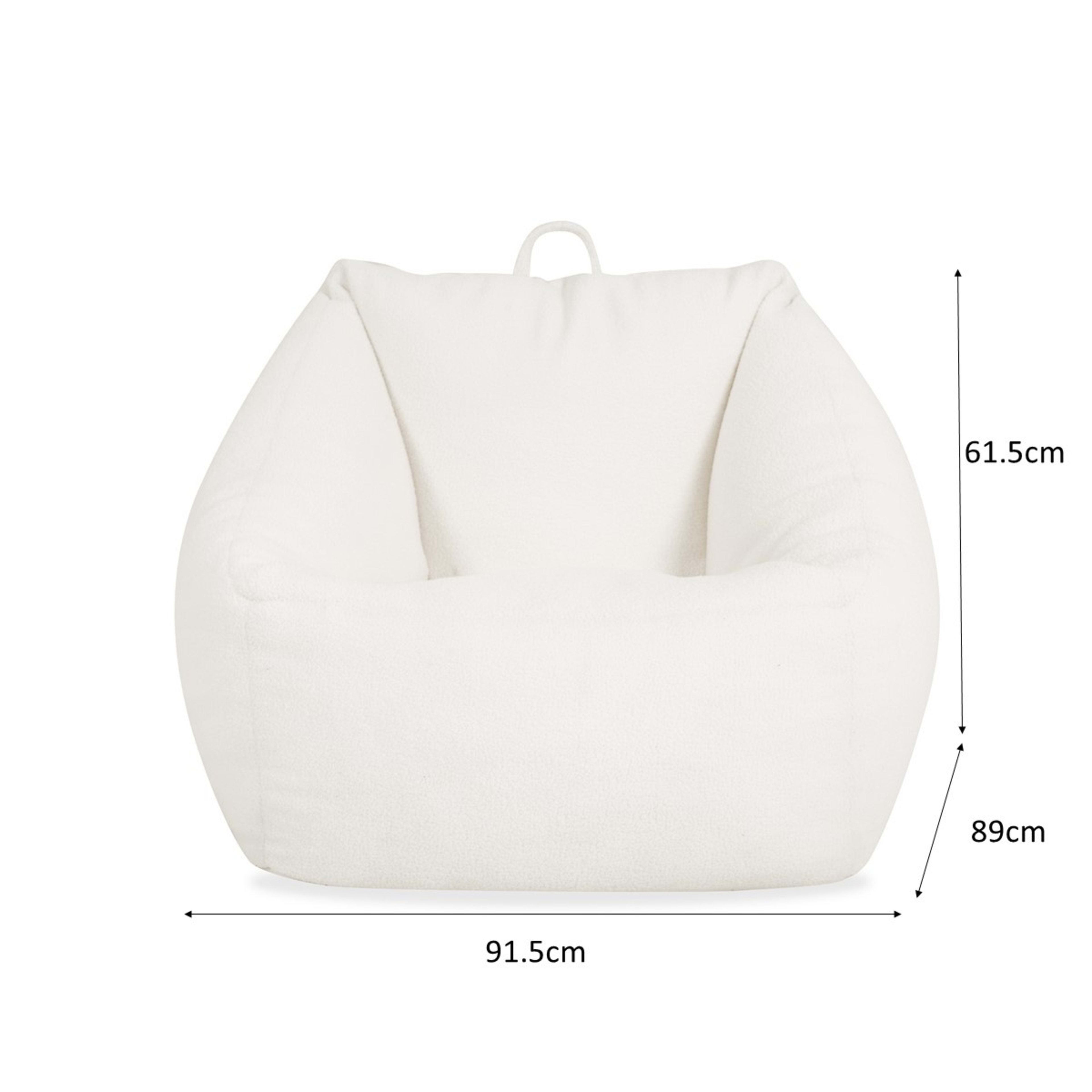 9 Boucle Bean Bag - White, 9 of 9