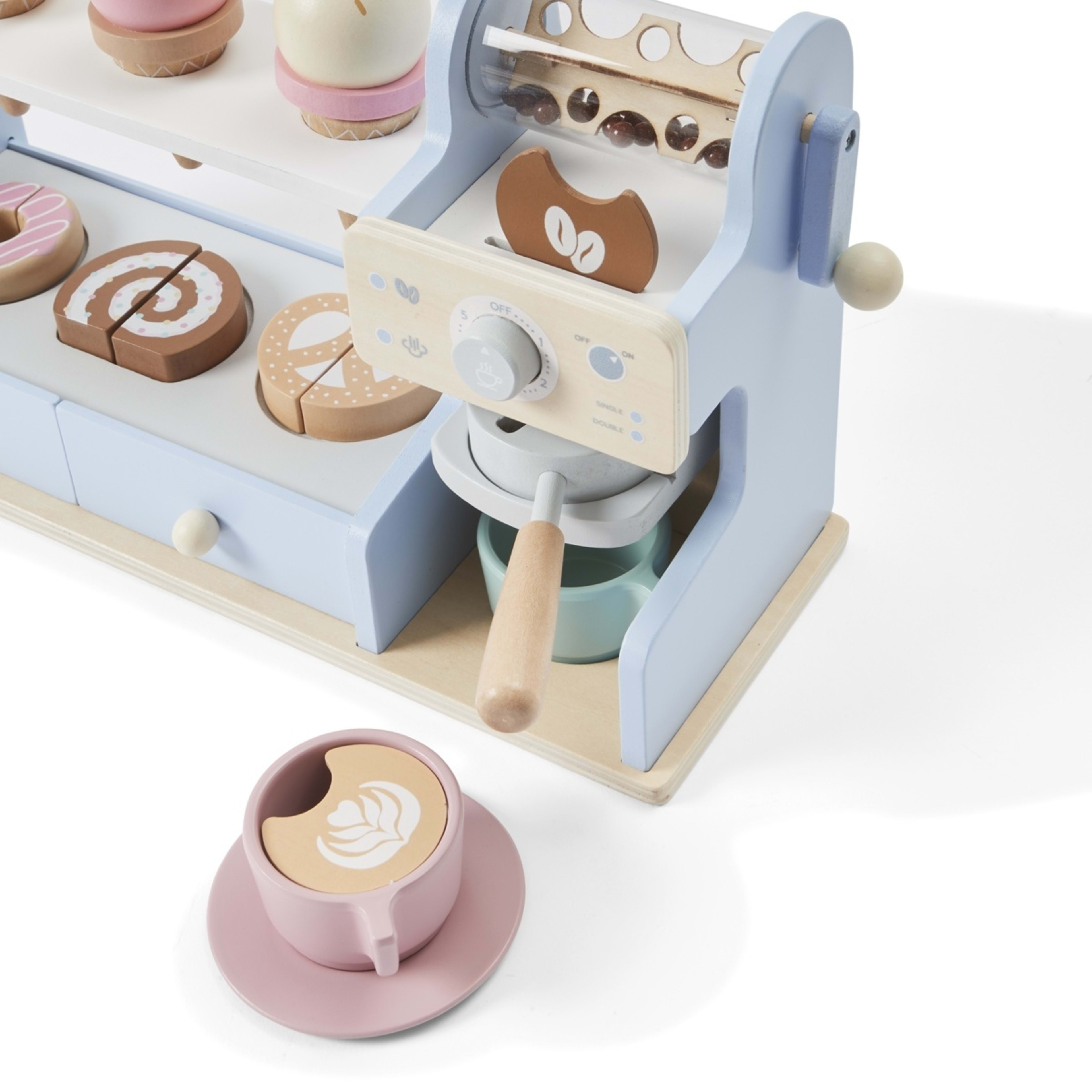 6 47 Piece Wooden Ice Cream and Coffee Shop Playset, 6 of 10