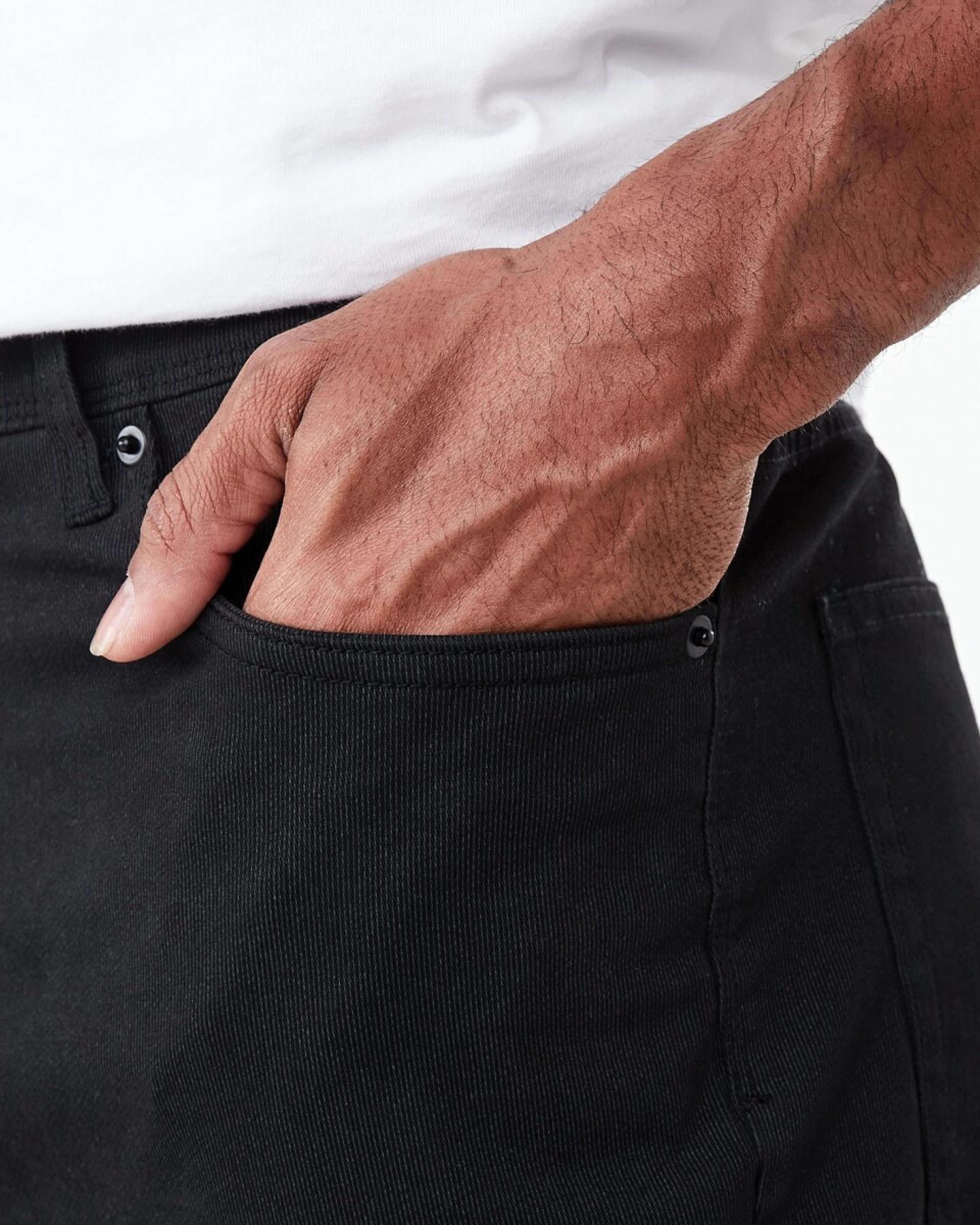 5 Straight Textured Jeans BLACK, 5 of 5