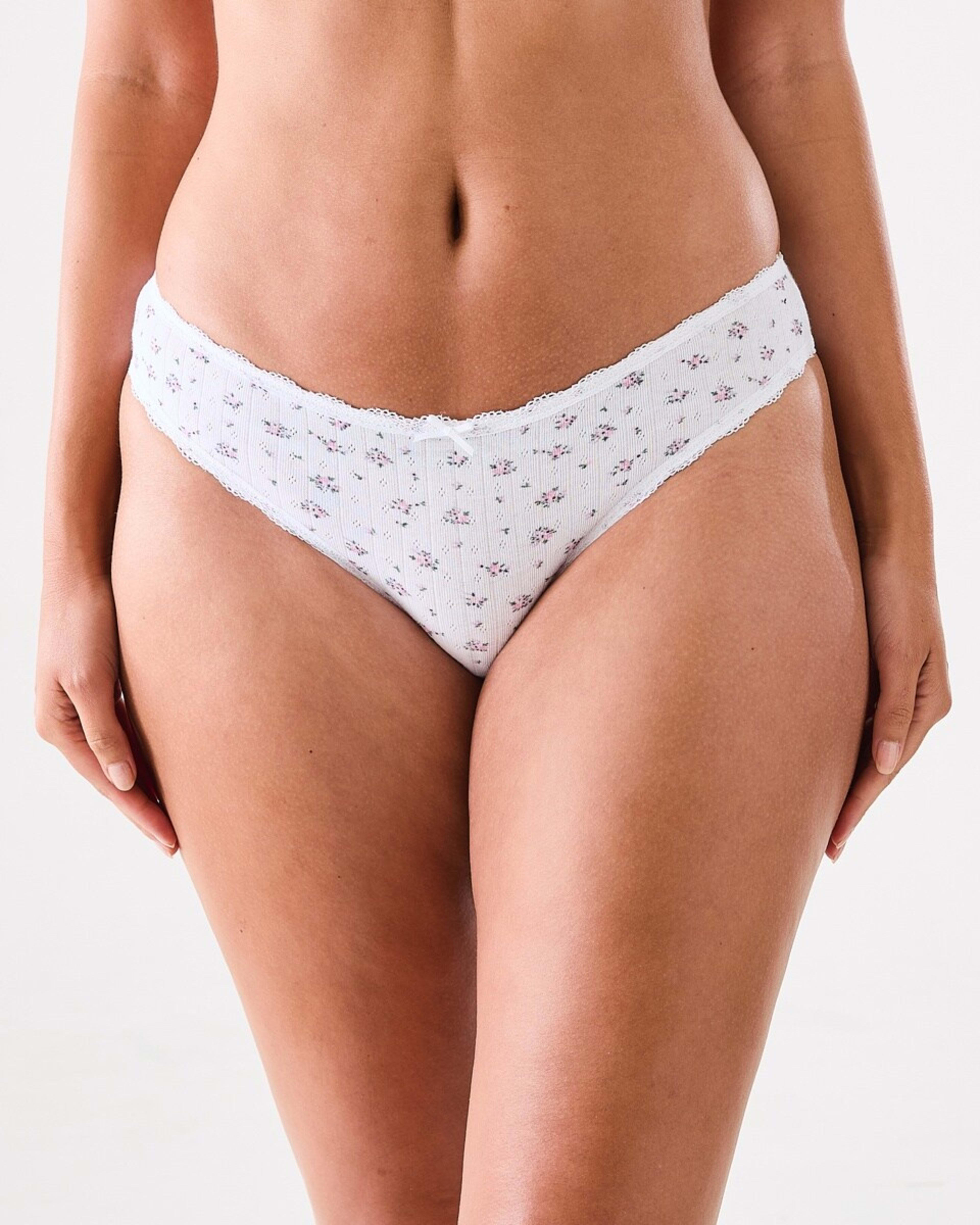 4 3 Pack Pointelle Bikini Briefs Dtsy B Pk, 4 of 10