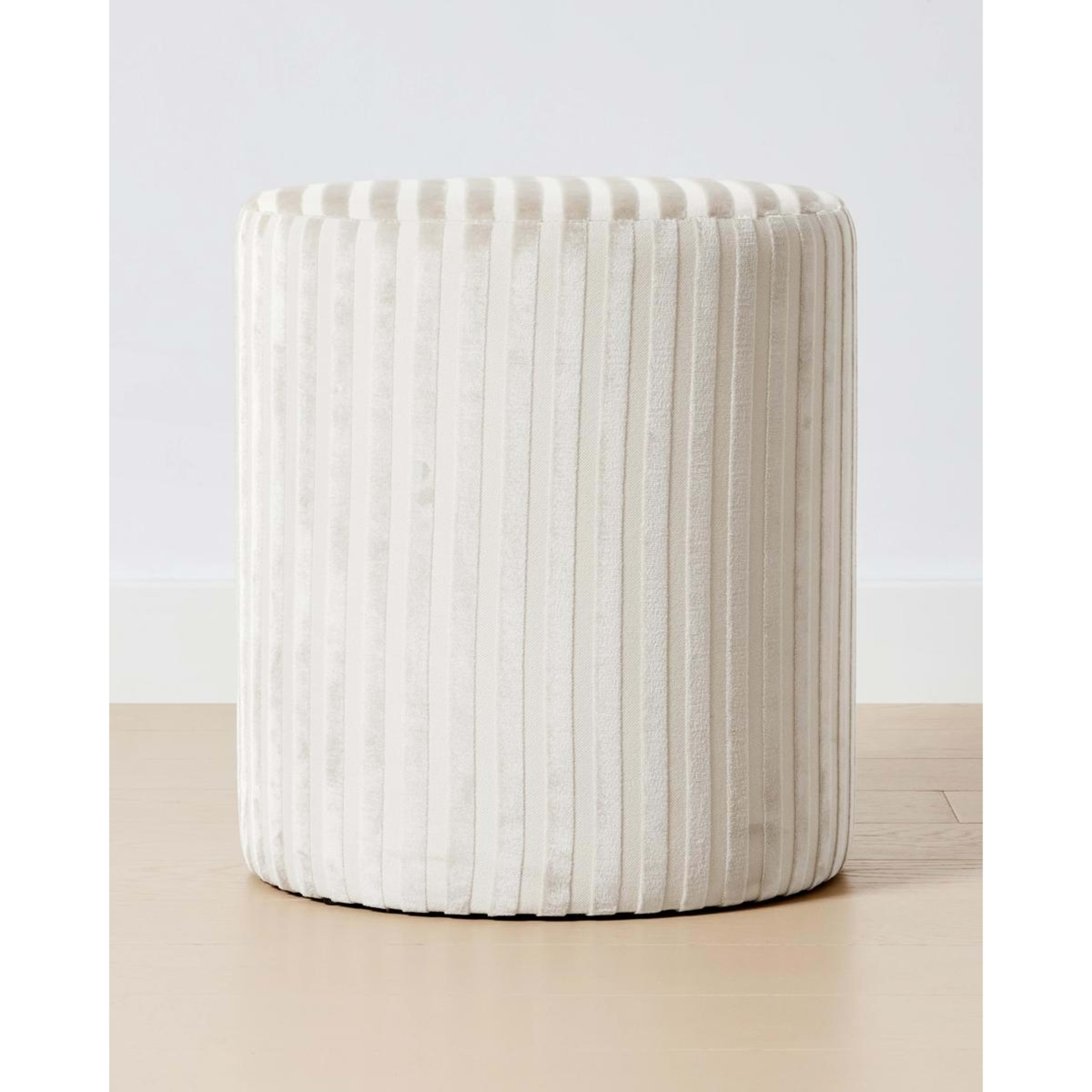 1 White Stripe Ottoman, 1 of 5