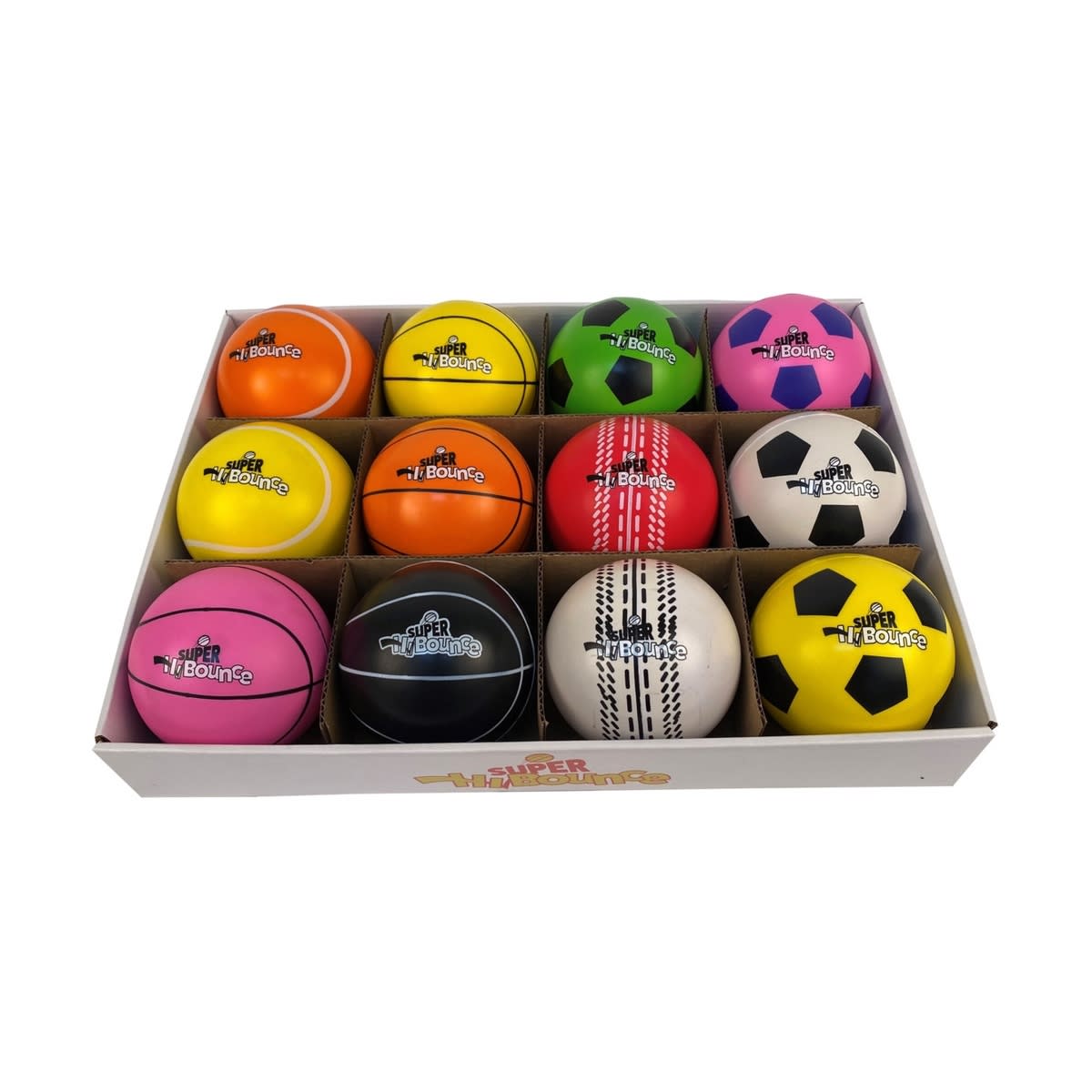 Hi Bounce Super Balls 9 Pack 1 Large and 8 Smaller Wilko New 