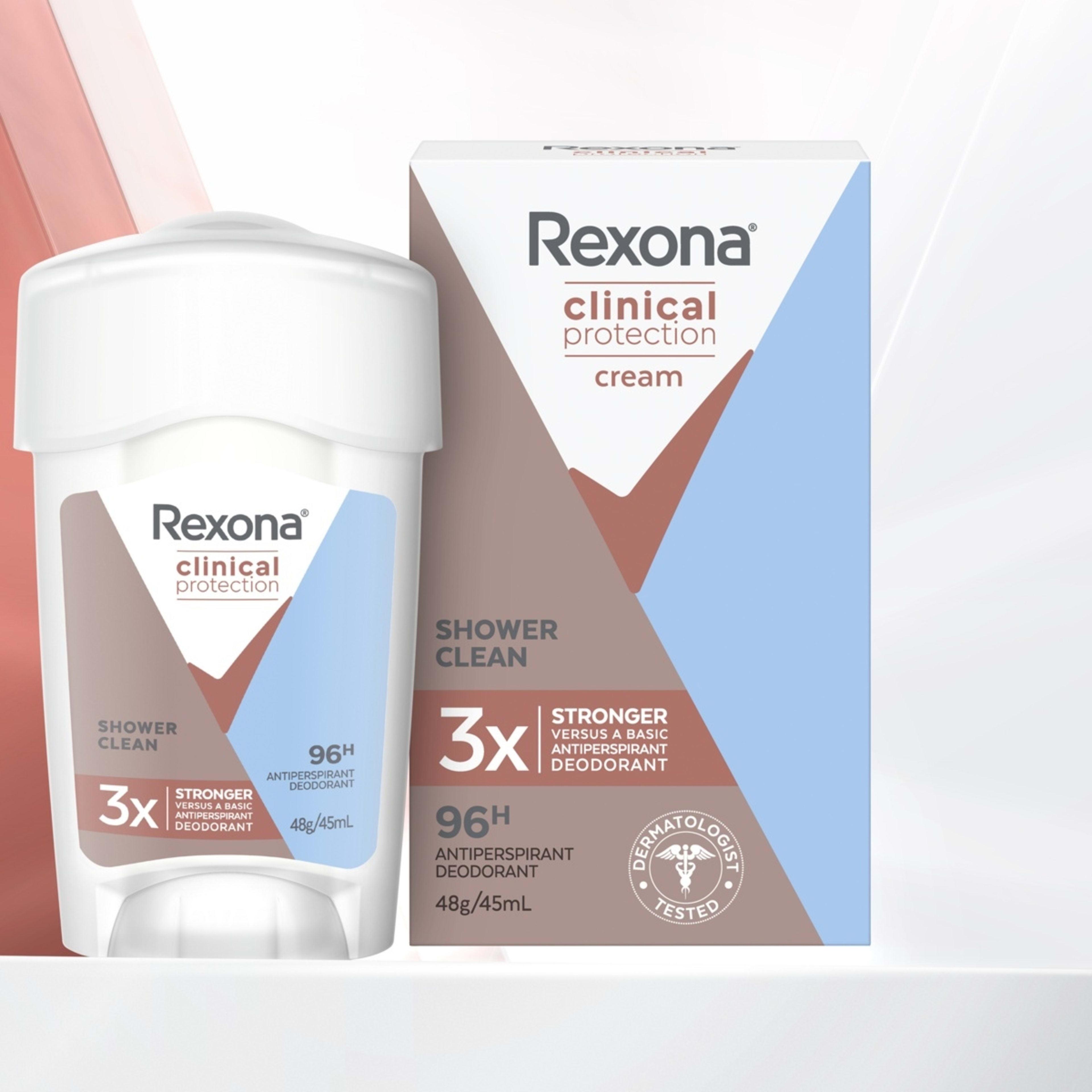 6 Rexona Shower Clean Clinical Protection Antiperspirant 45ml, 6 of 10