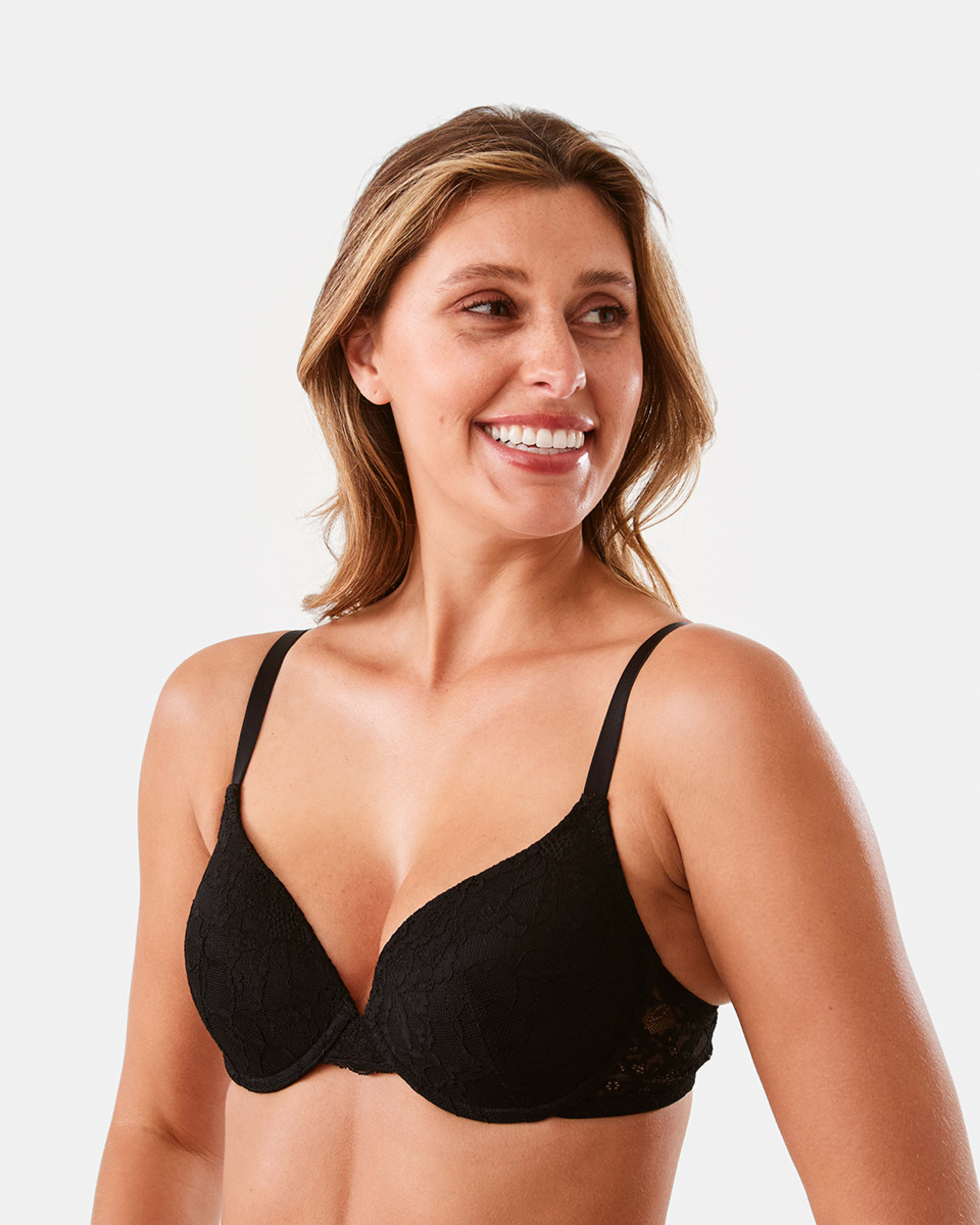 2 Lace T-shirt Bra Black, 2 of 6