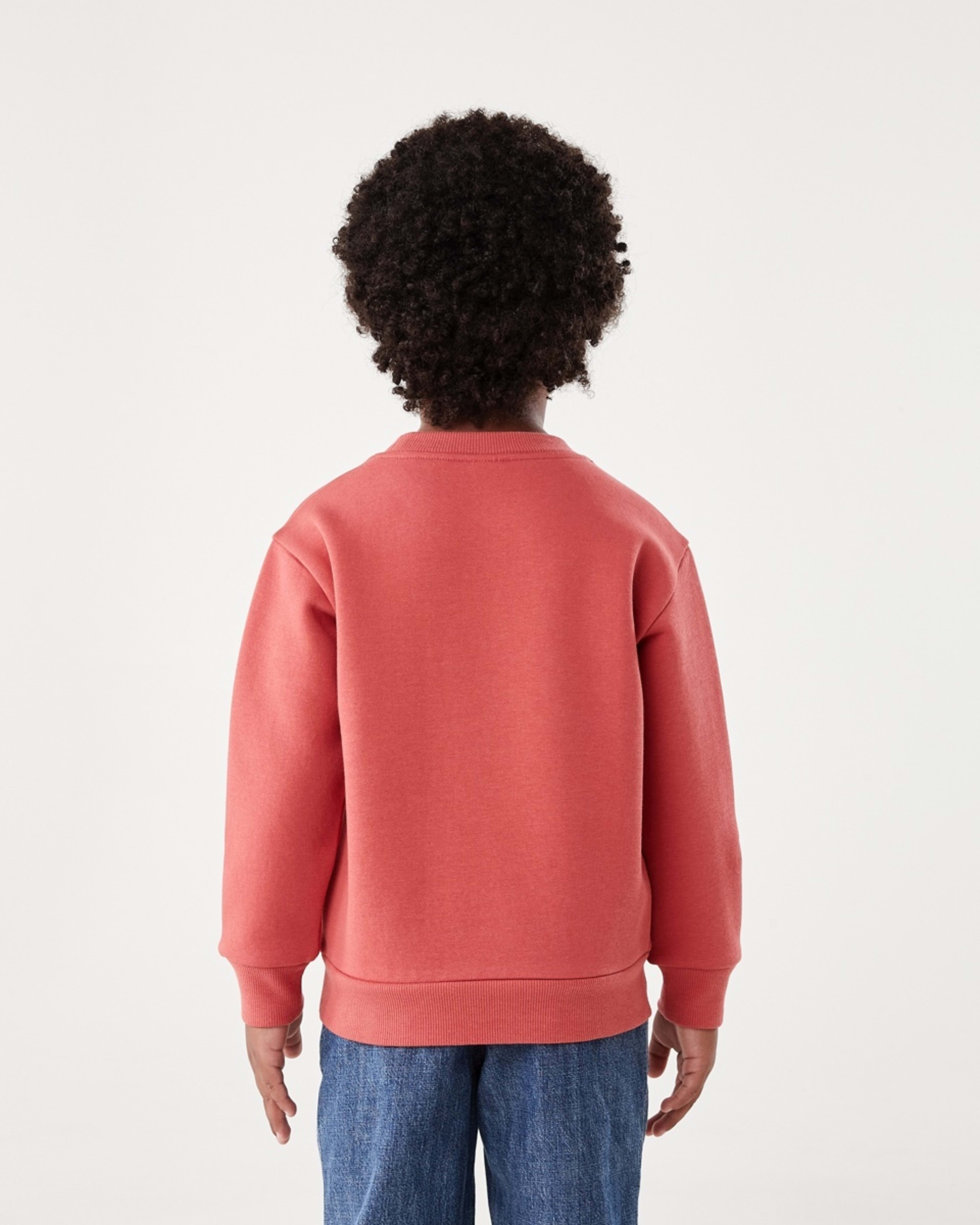 2 Print Crew Neck Sweatshirt Red Varsit, 2 of 8