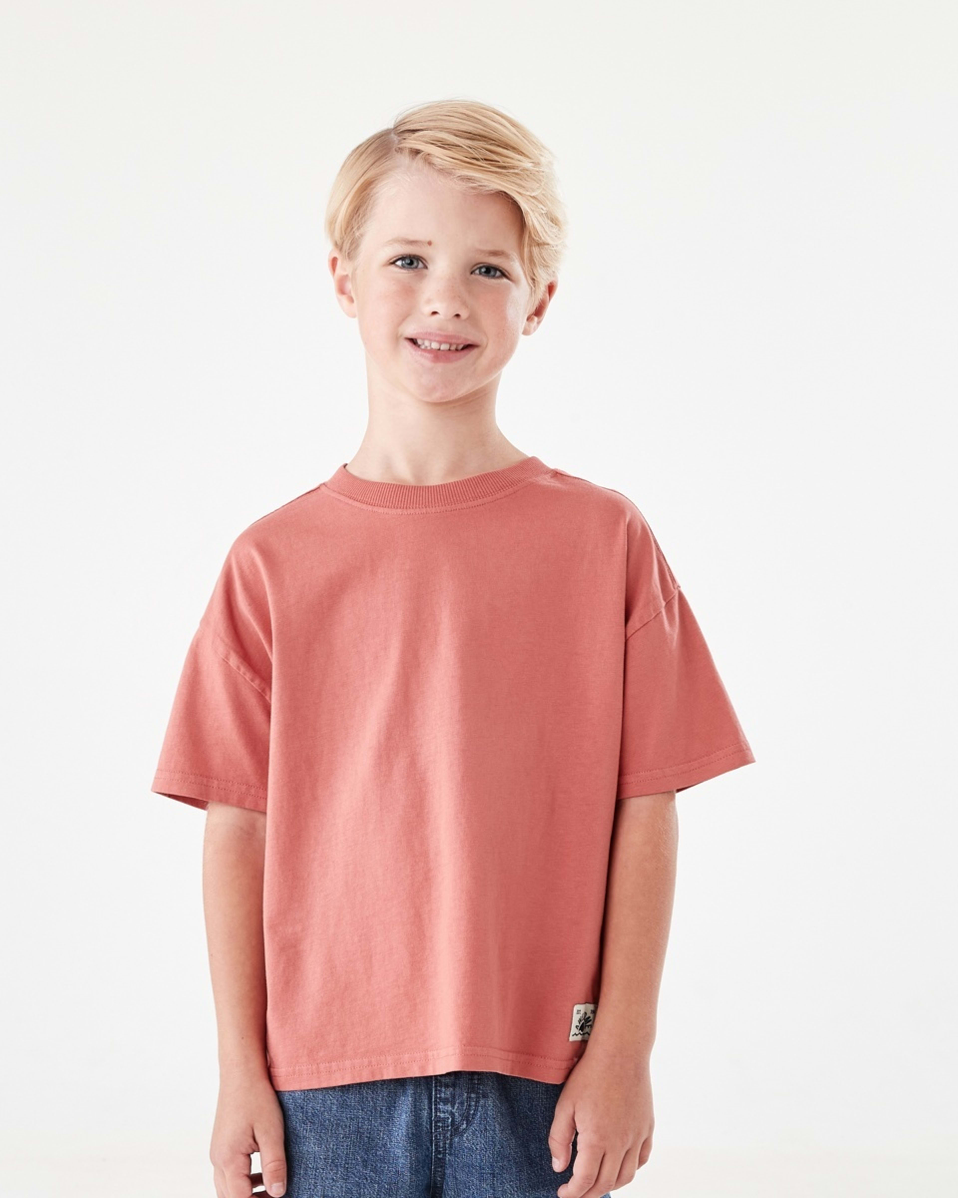 1 Oversized Washed T-shirt Washd Red