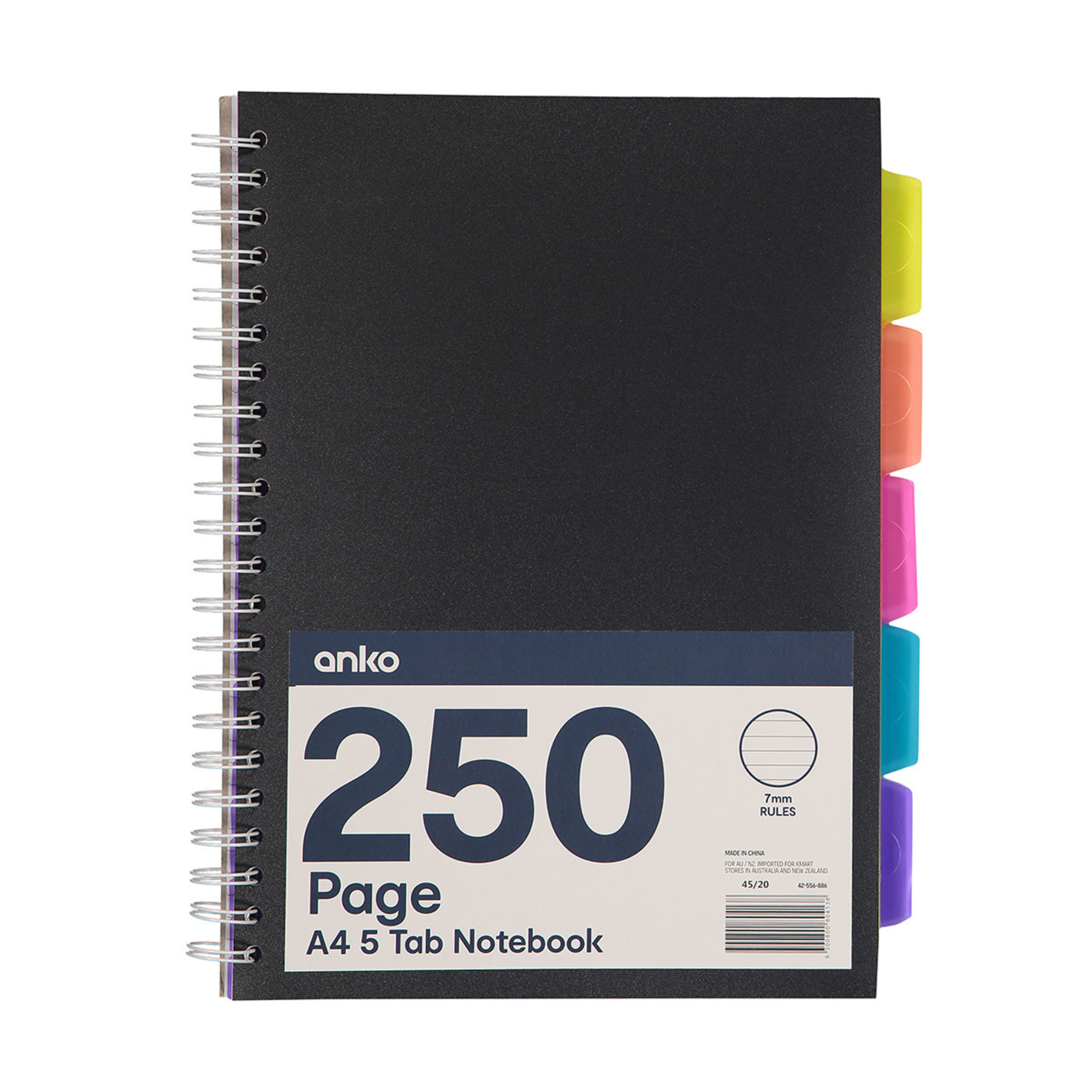 A4 5 Tab Spiral Notebook Kmart