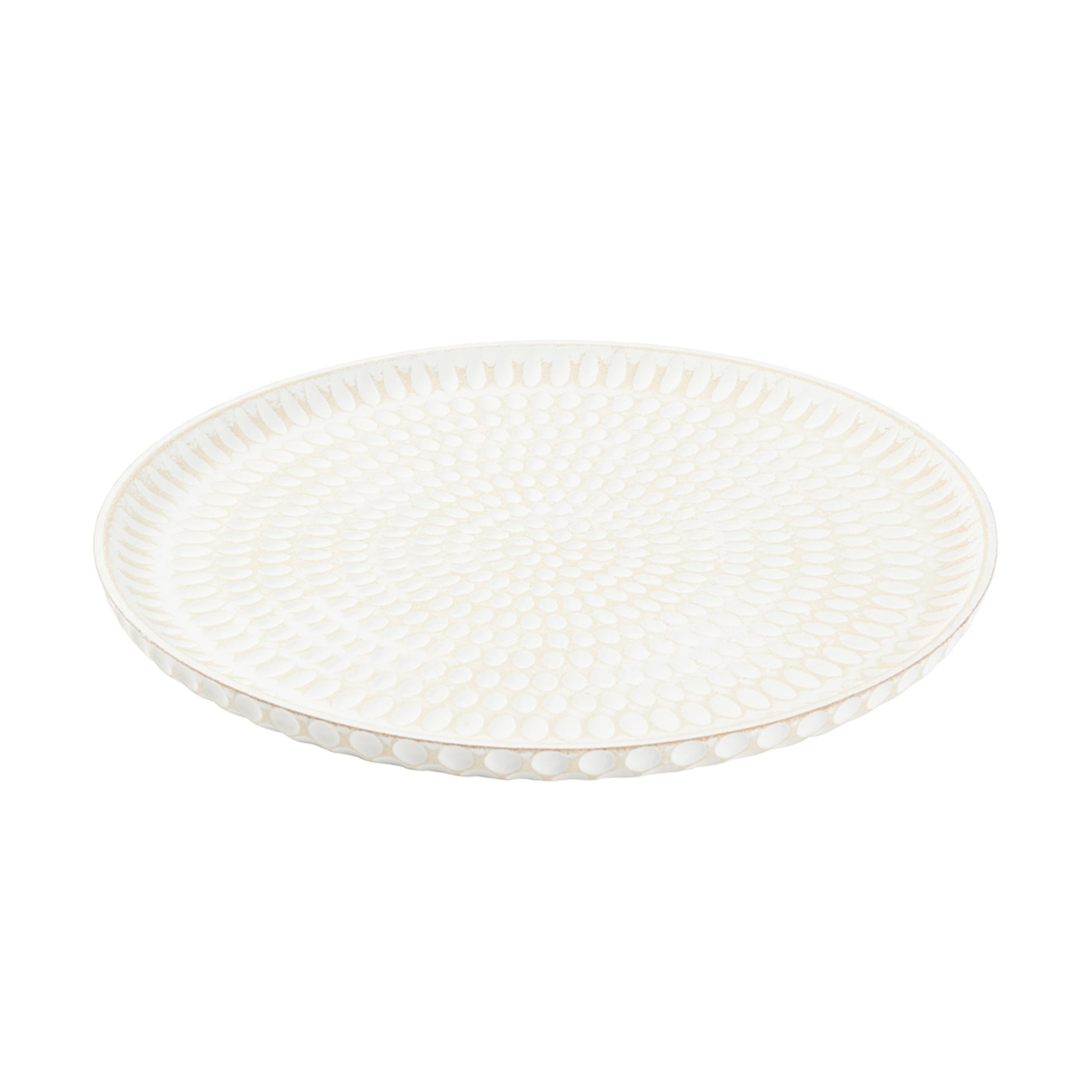 White Carved Tray - Kmart