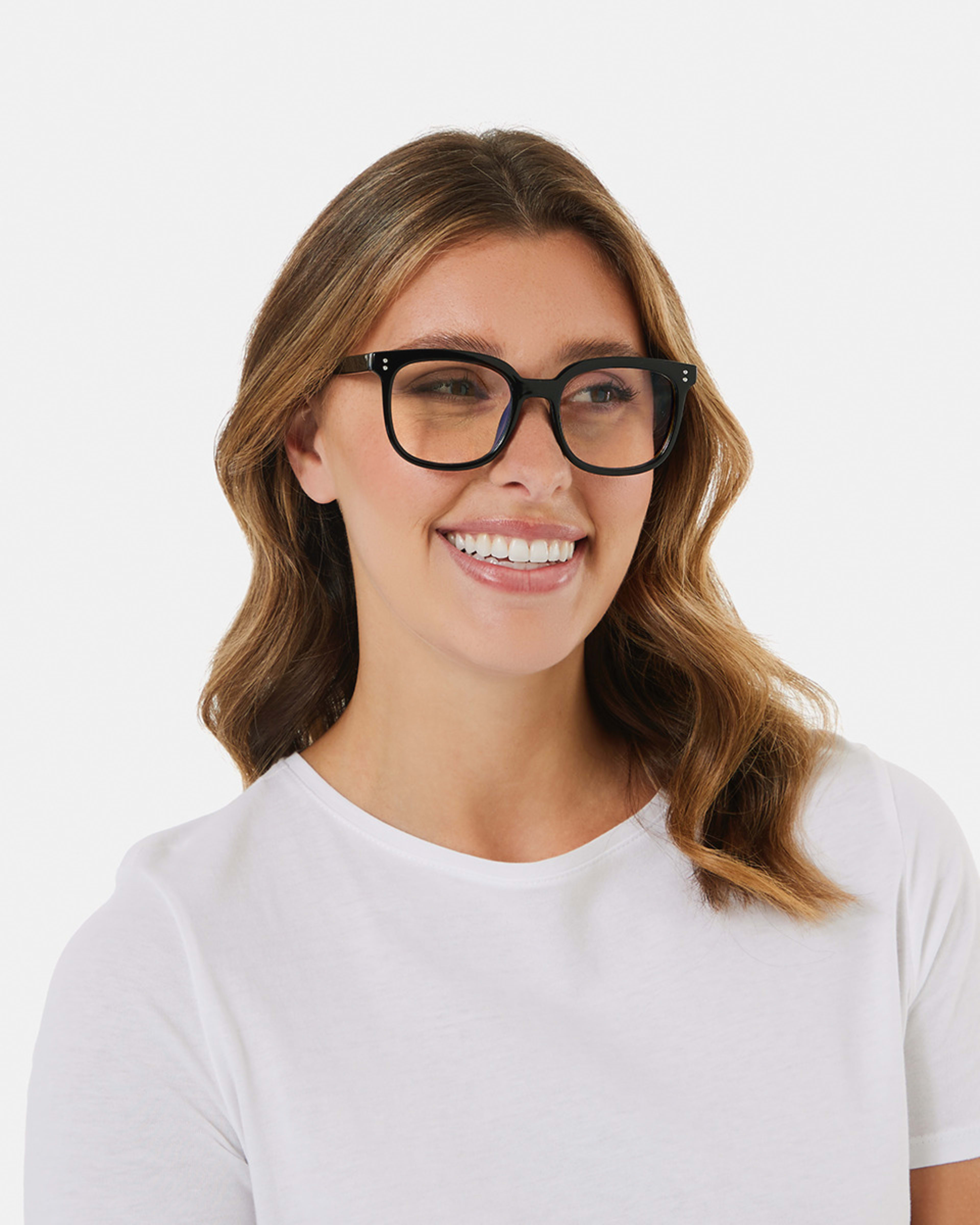 4 Black Frame Blue Lens Glasses Clear, 4 of 6