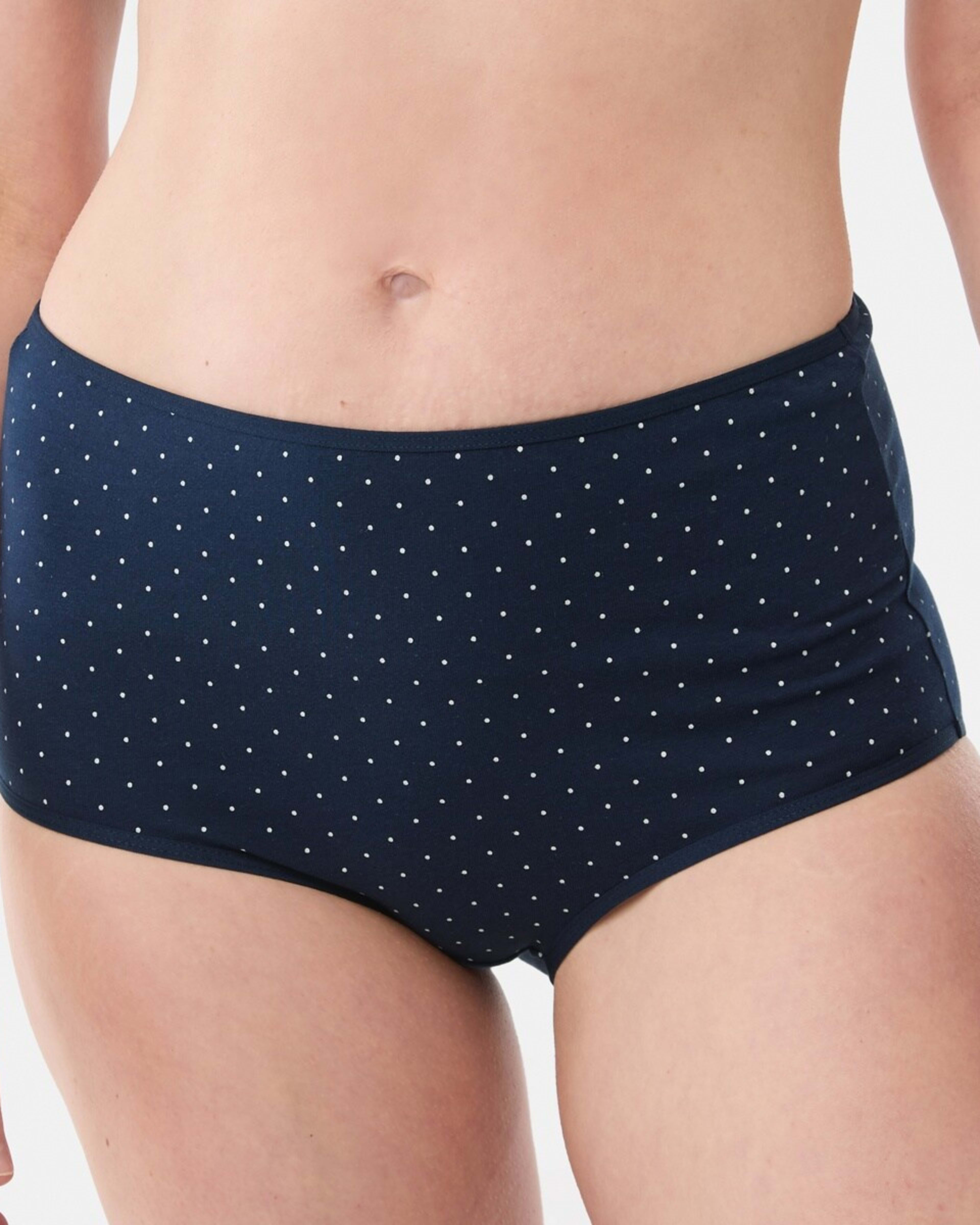 5 5 Pack Cotton Stretch Full Briefs Navy Spot, 5 of 9