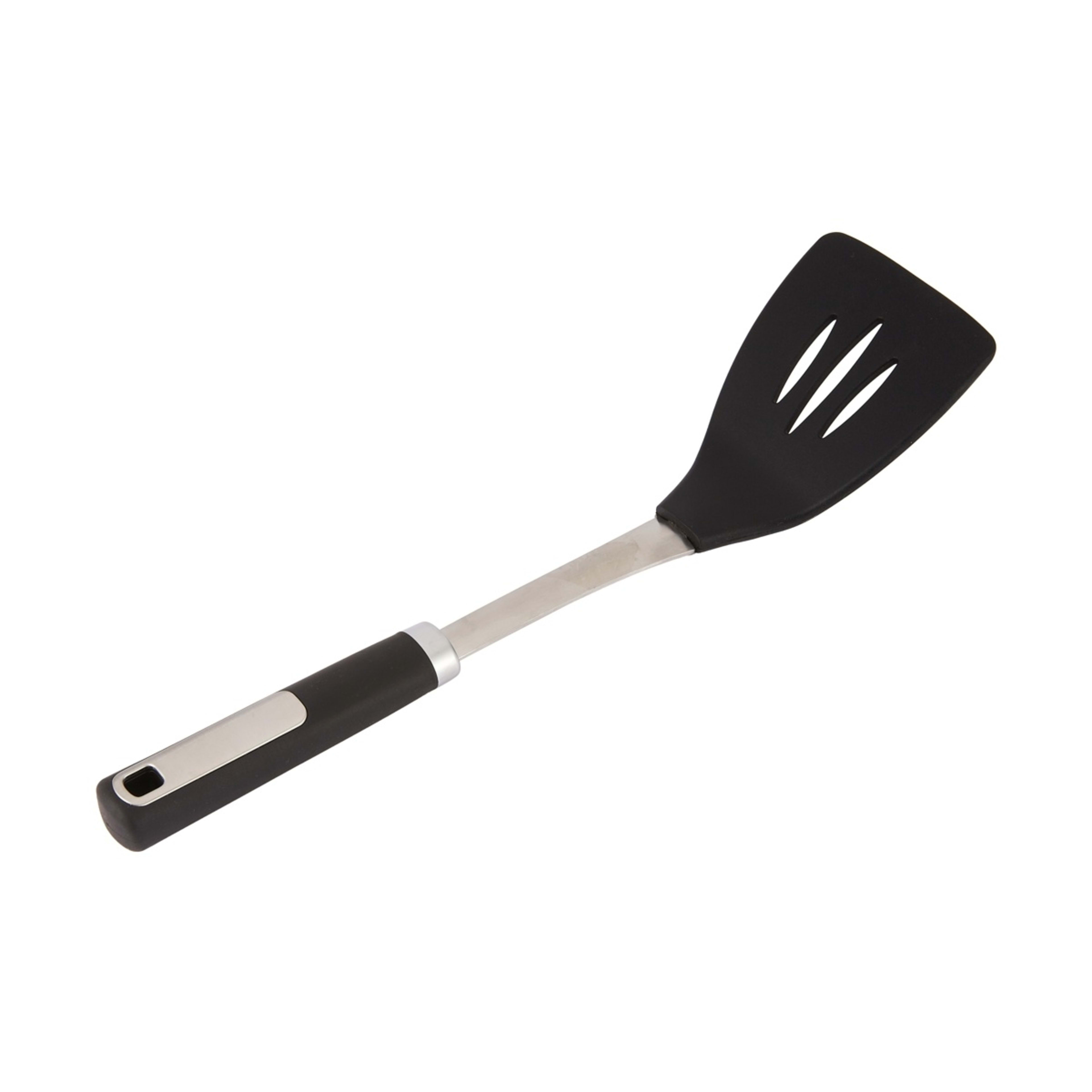 4 Silicone and Stainless Steel Slotted Turner with Soft Touch Handle, 4 of 5