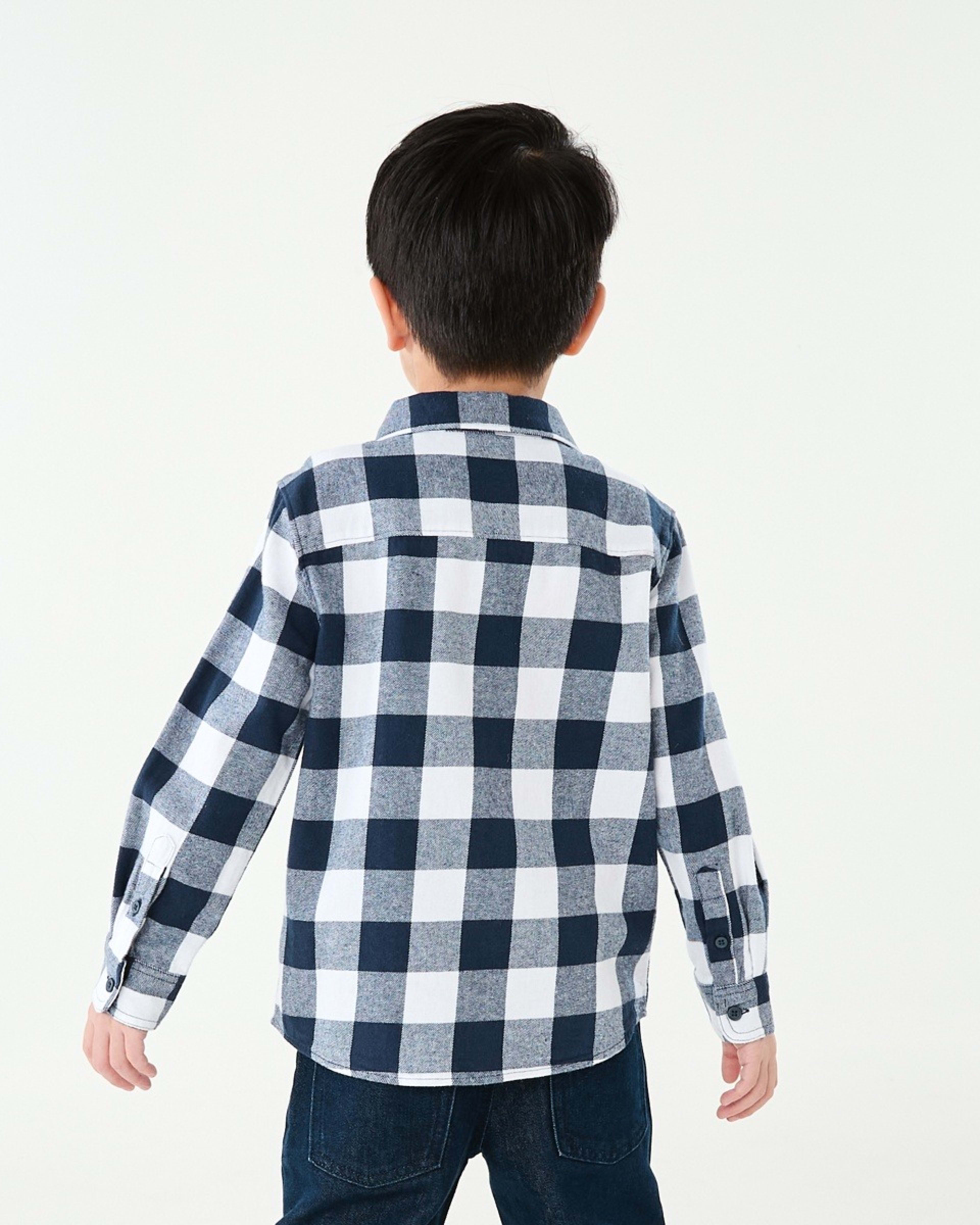 2 Yarn Dyed Flannel Shirt Two Tone Buffalo Navy, 2 of 10
