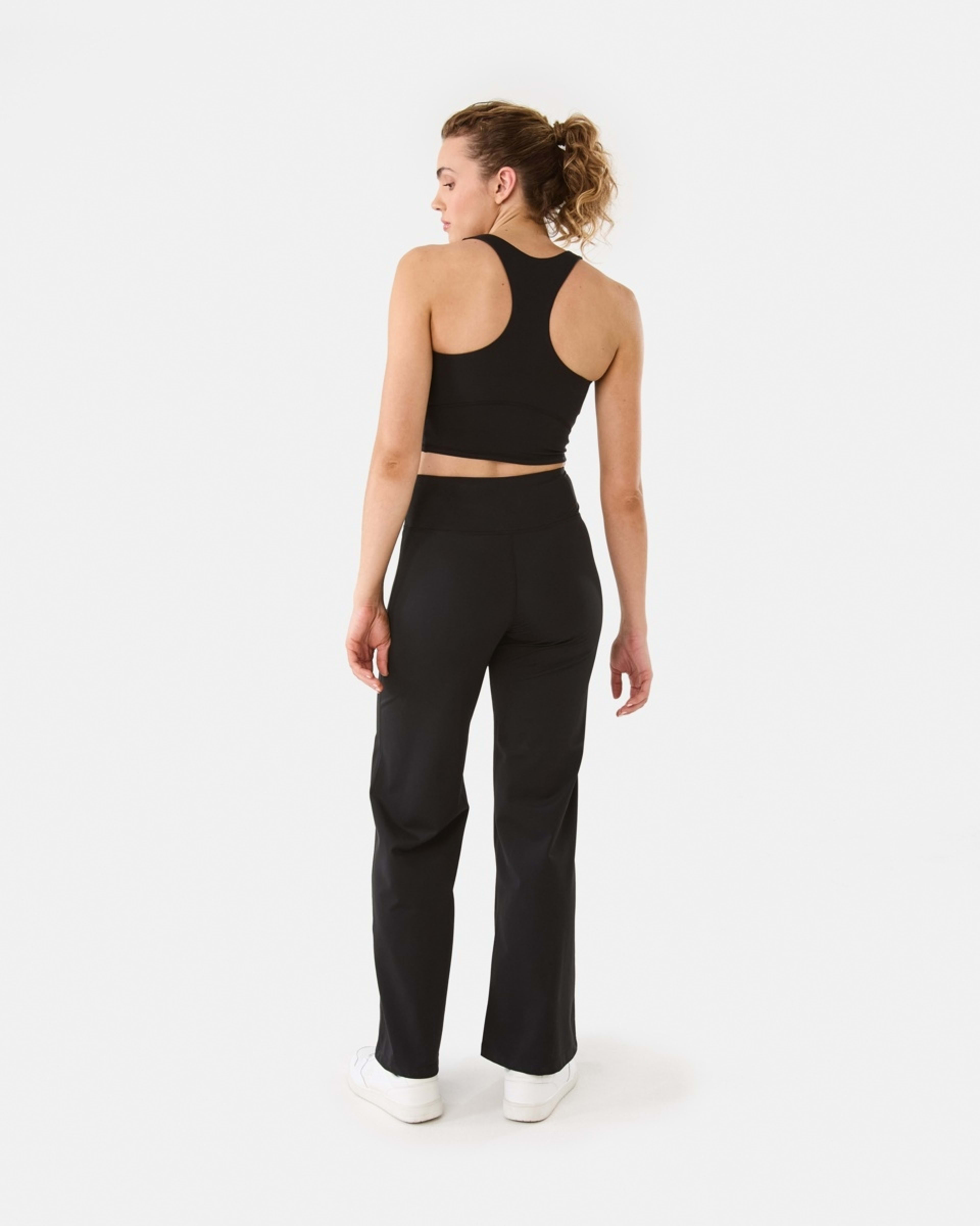 4 Active Womens Ultrasoft Longline Crop Top BLACK, 4 of 7
