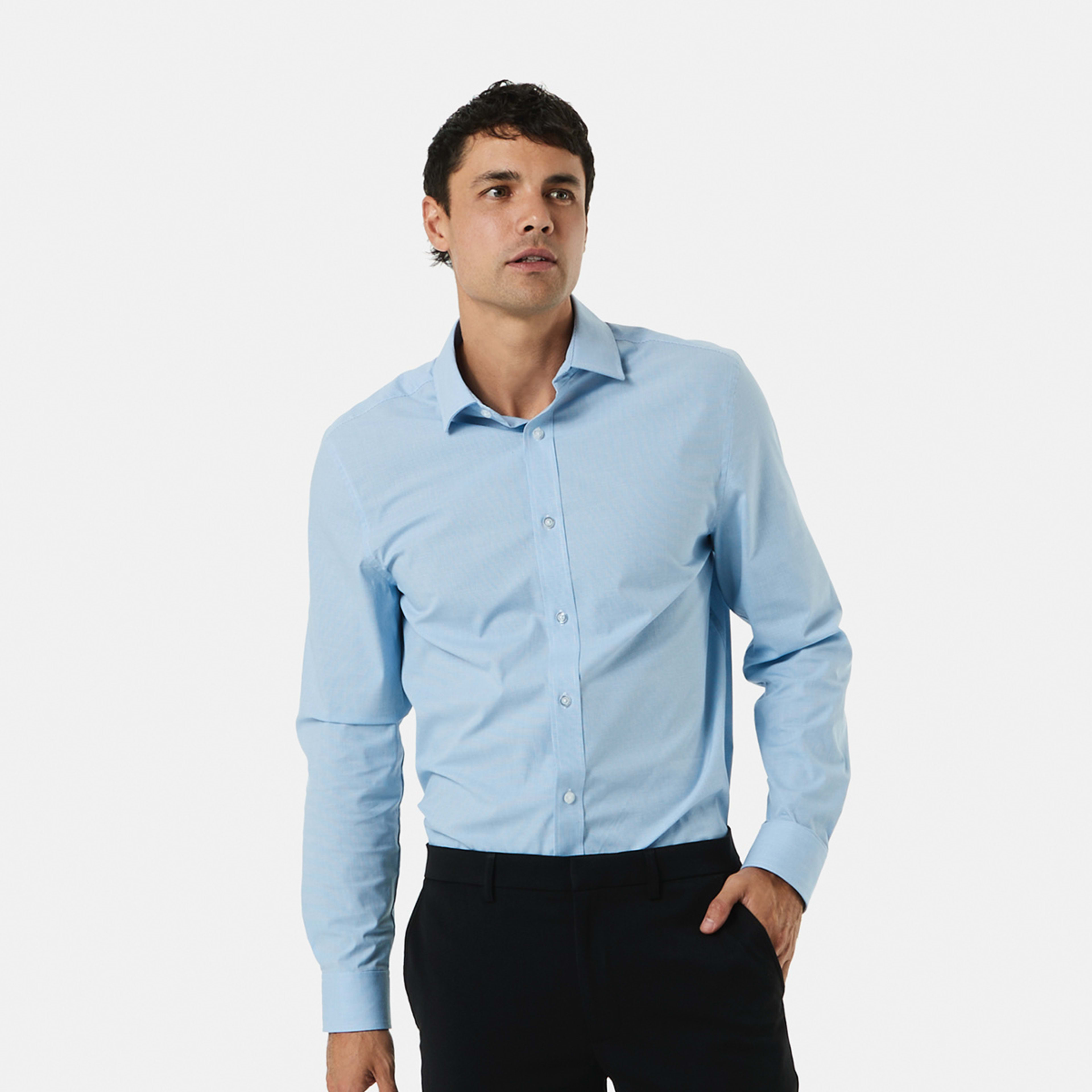 1 Workwear Long Sleeve Business Shirt Lorian Check, 1 of 5