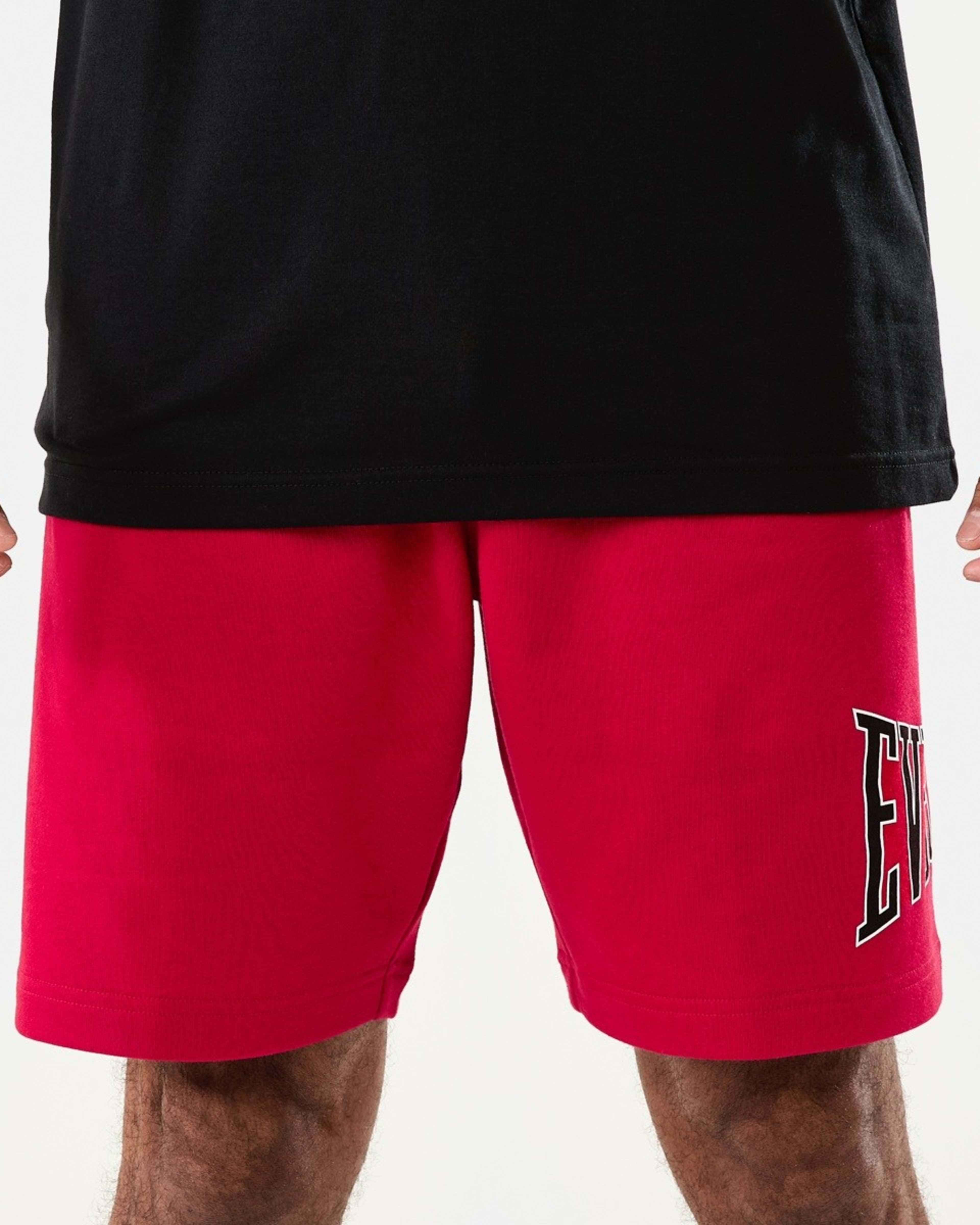 2 Everlast Mens French Terry Shorts Crimson, 2 of 8