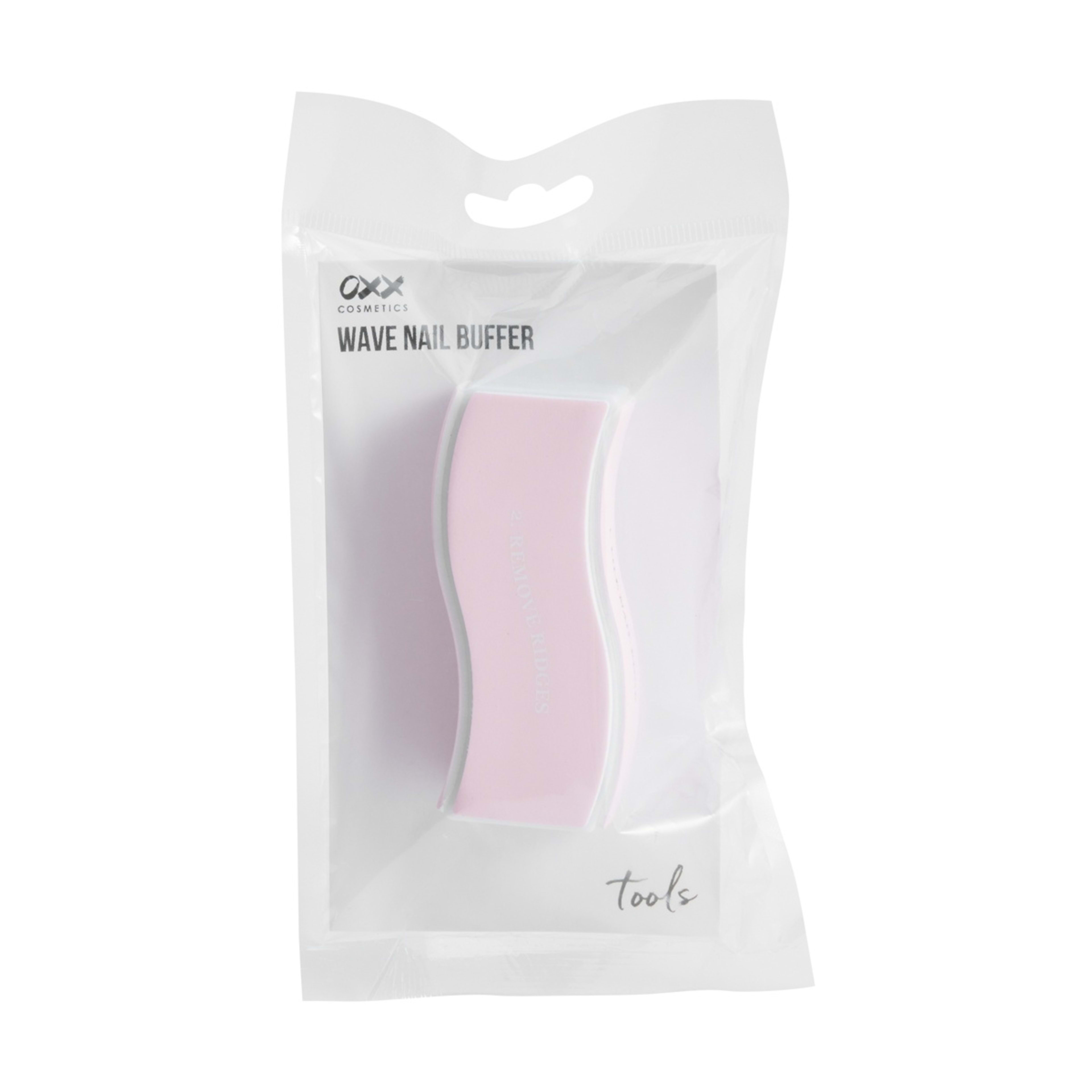 1 OXX Cosmetics Wave Nail Buffer - Pink and White