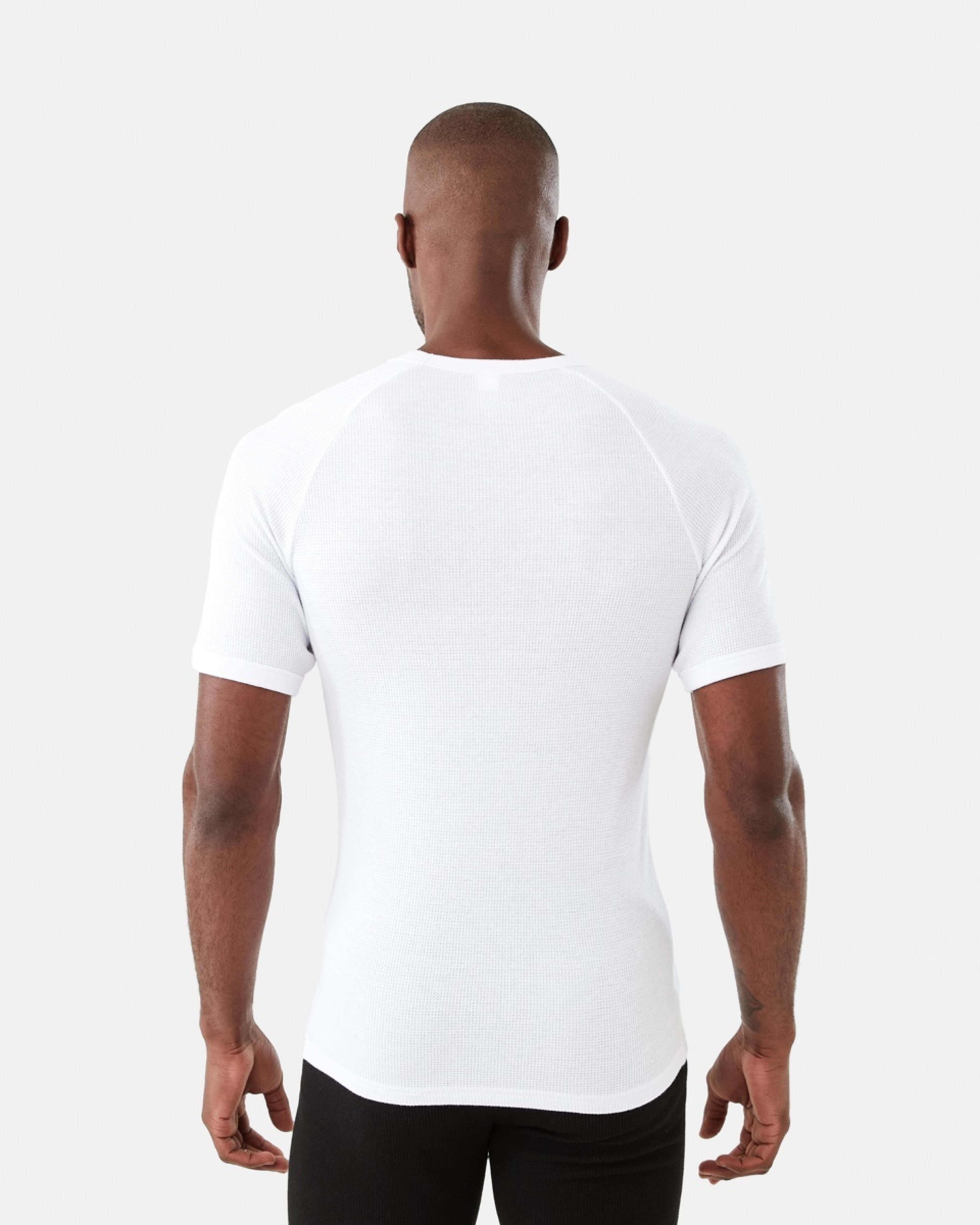3 Short Sleeve Mini Waffle Thermal Top White, 3 of 5