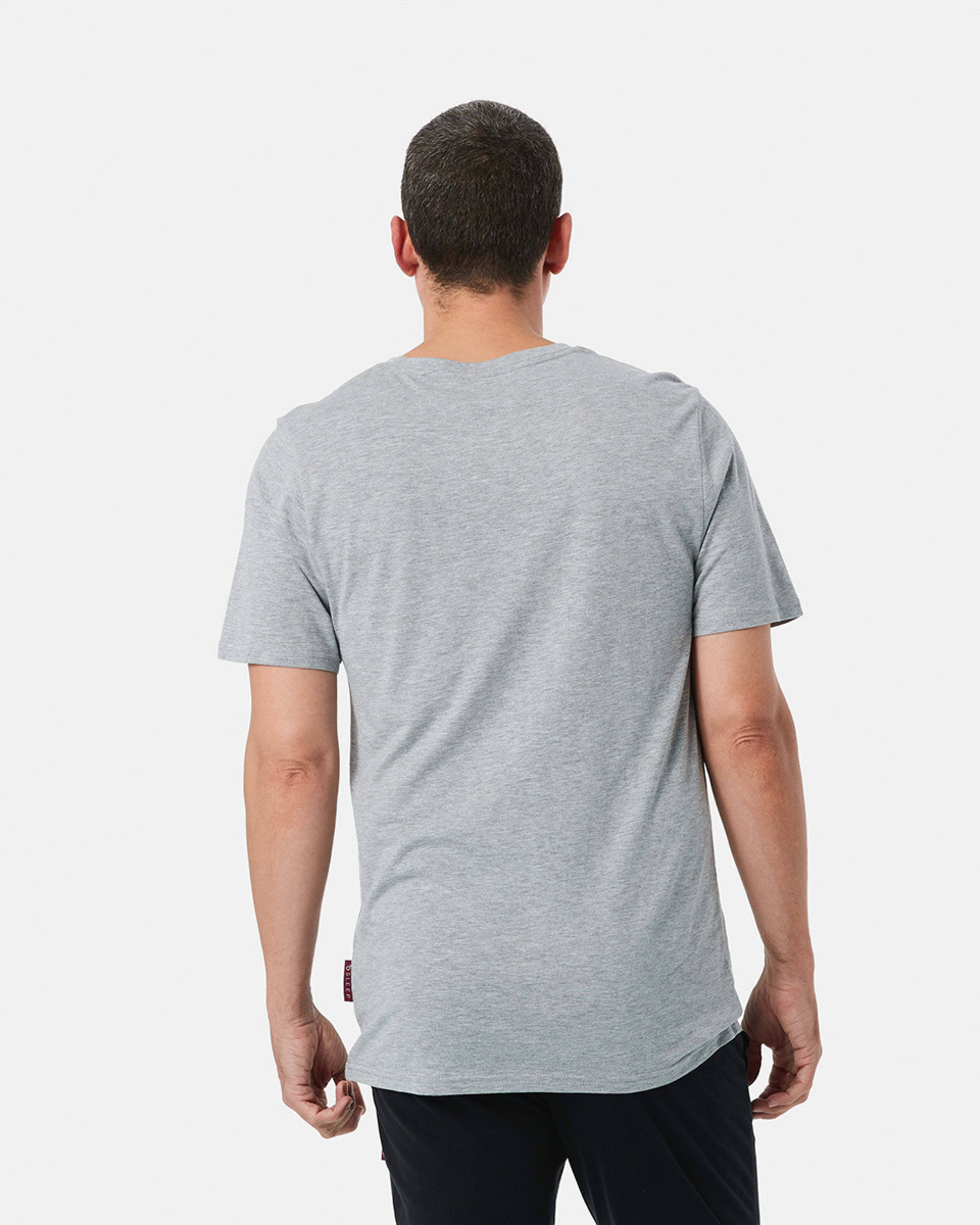 2 Short Sleeve Modal Blend Sleep Top Grey Marle, 2 of 5