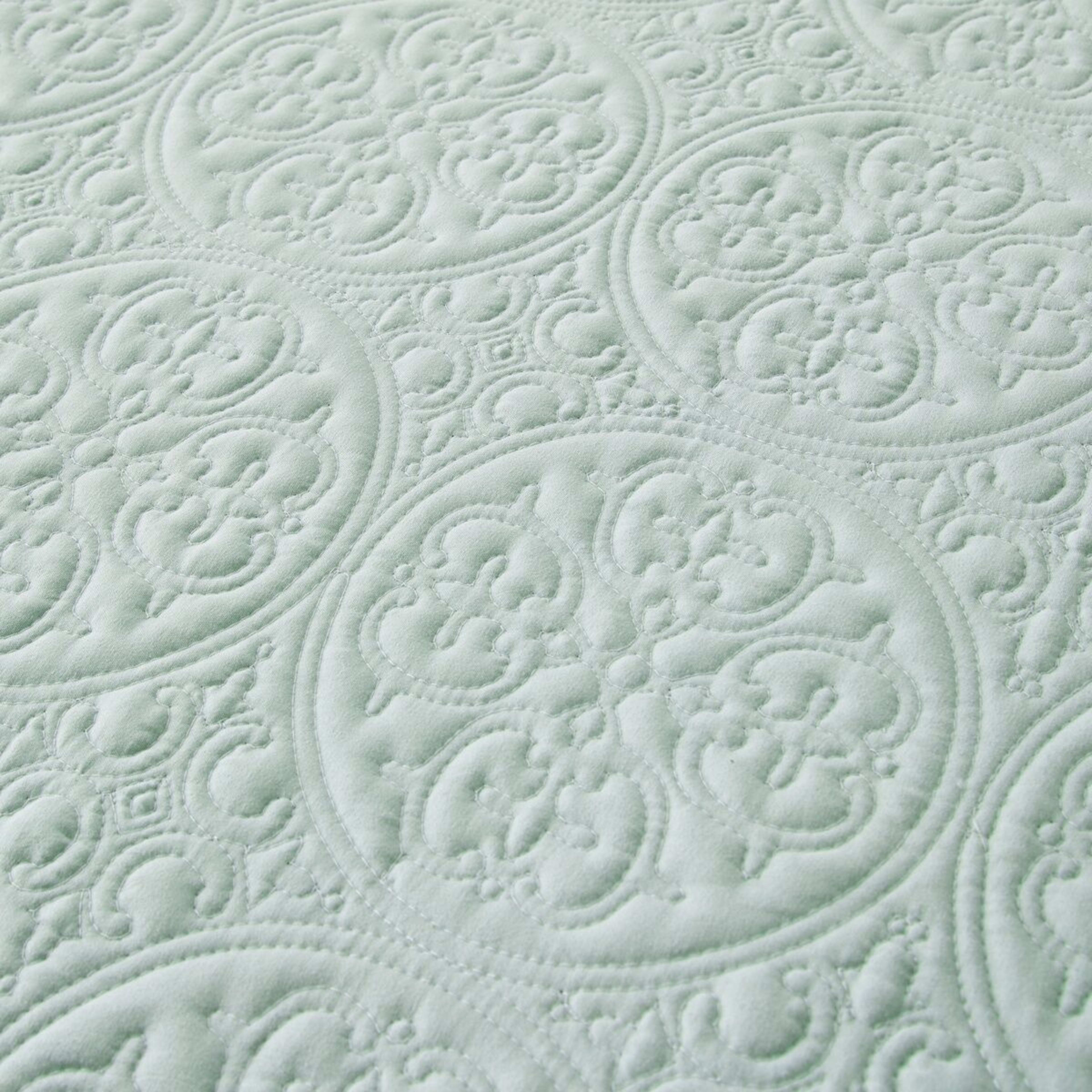 5 Aria Coverlet Set - Queen/King Bed, Seafoam, 5 of 7