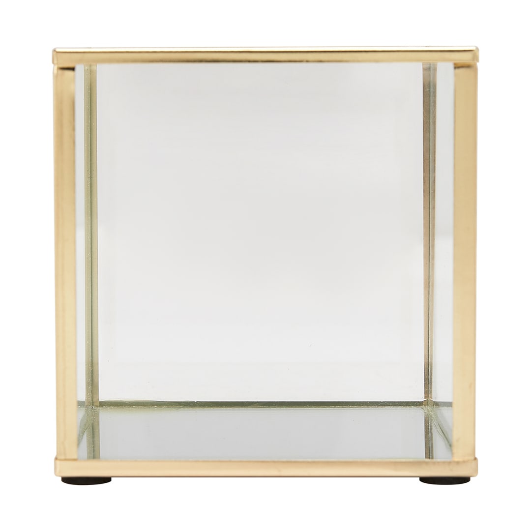 Glass Tealight Holder Brass Look Kmart