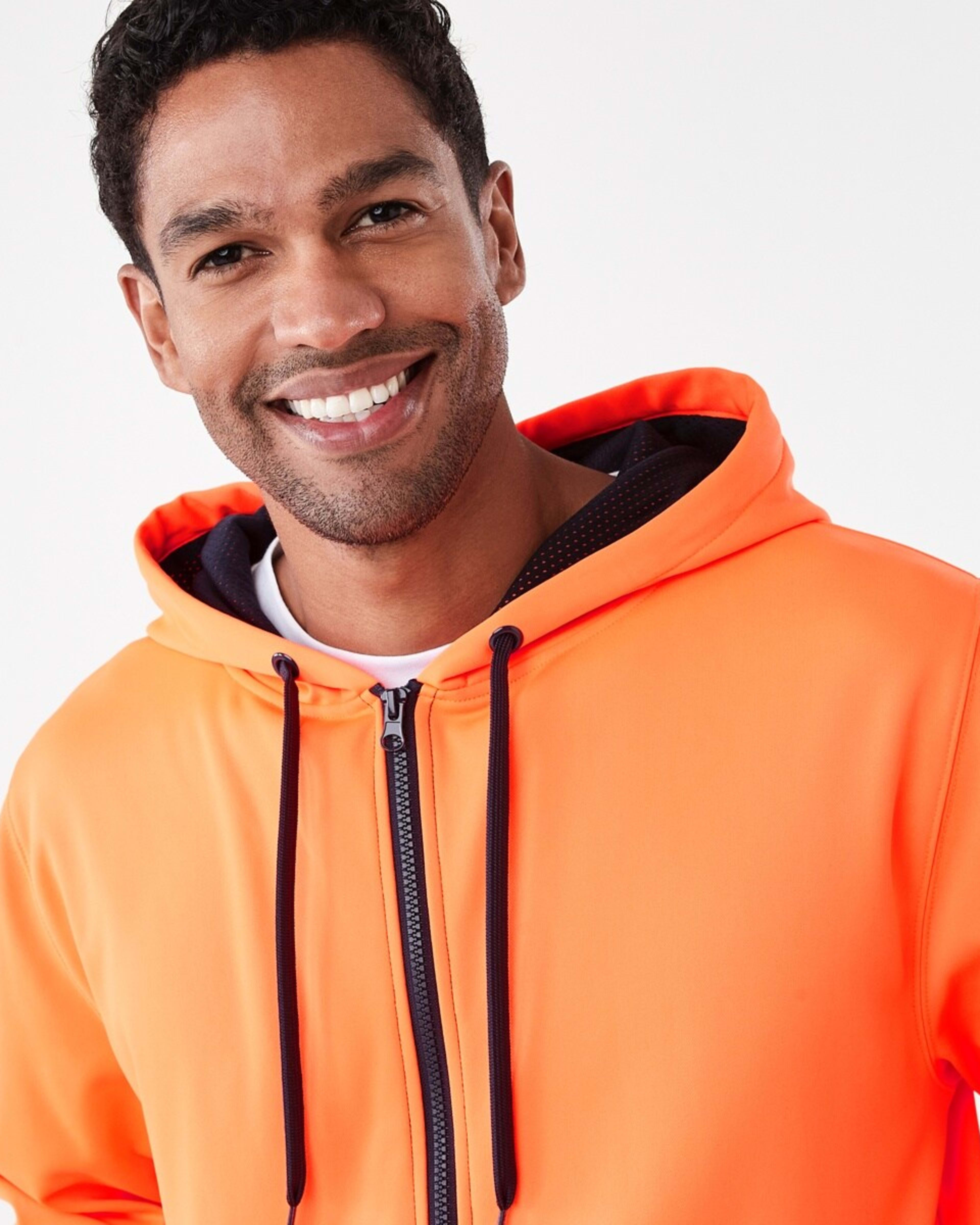 5 Hi-Visibility Zip Through Hoodie Orange, 5 of 7