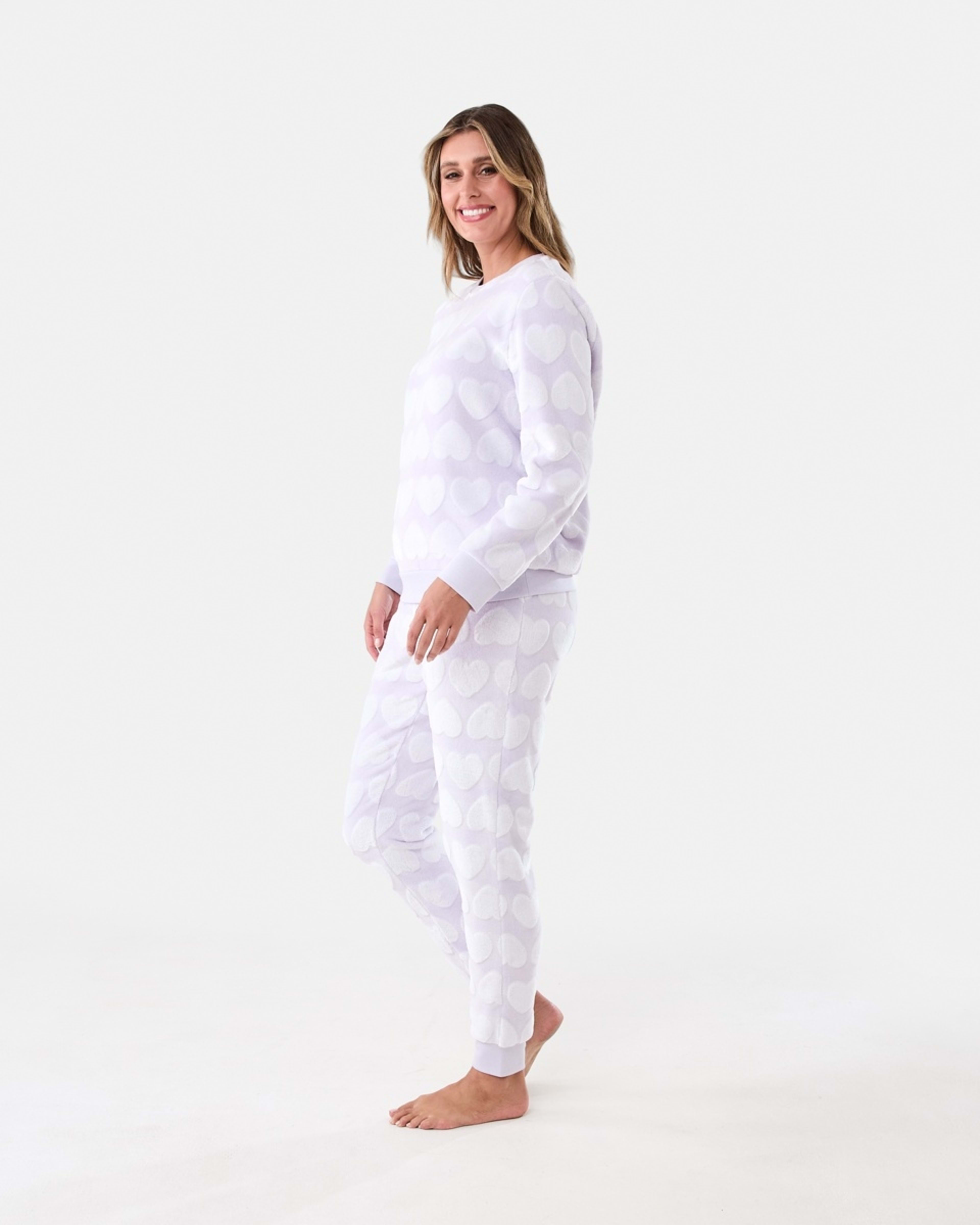 2 Fleece Top and Pants Pyjama Set Llc Heart, 2 of 7