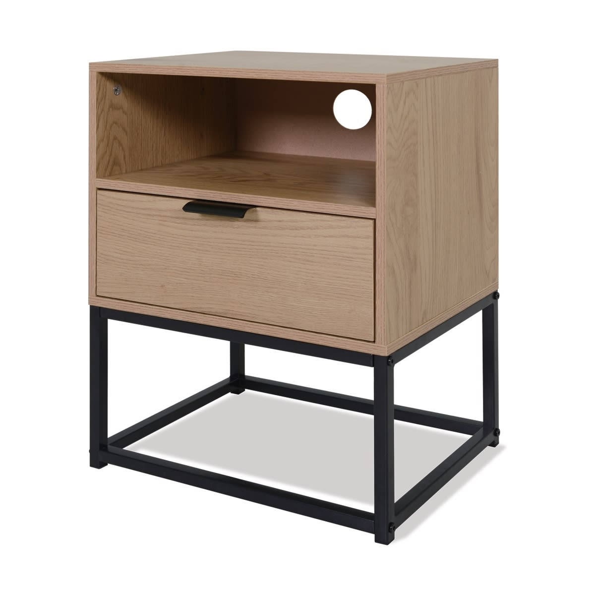 kmart bedside table black