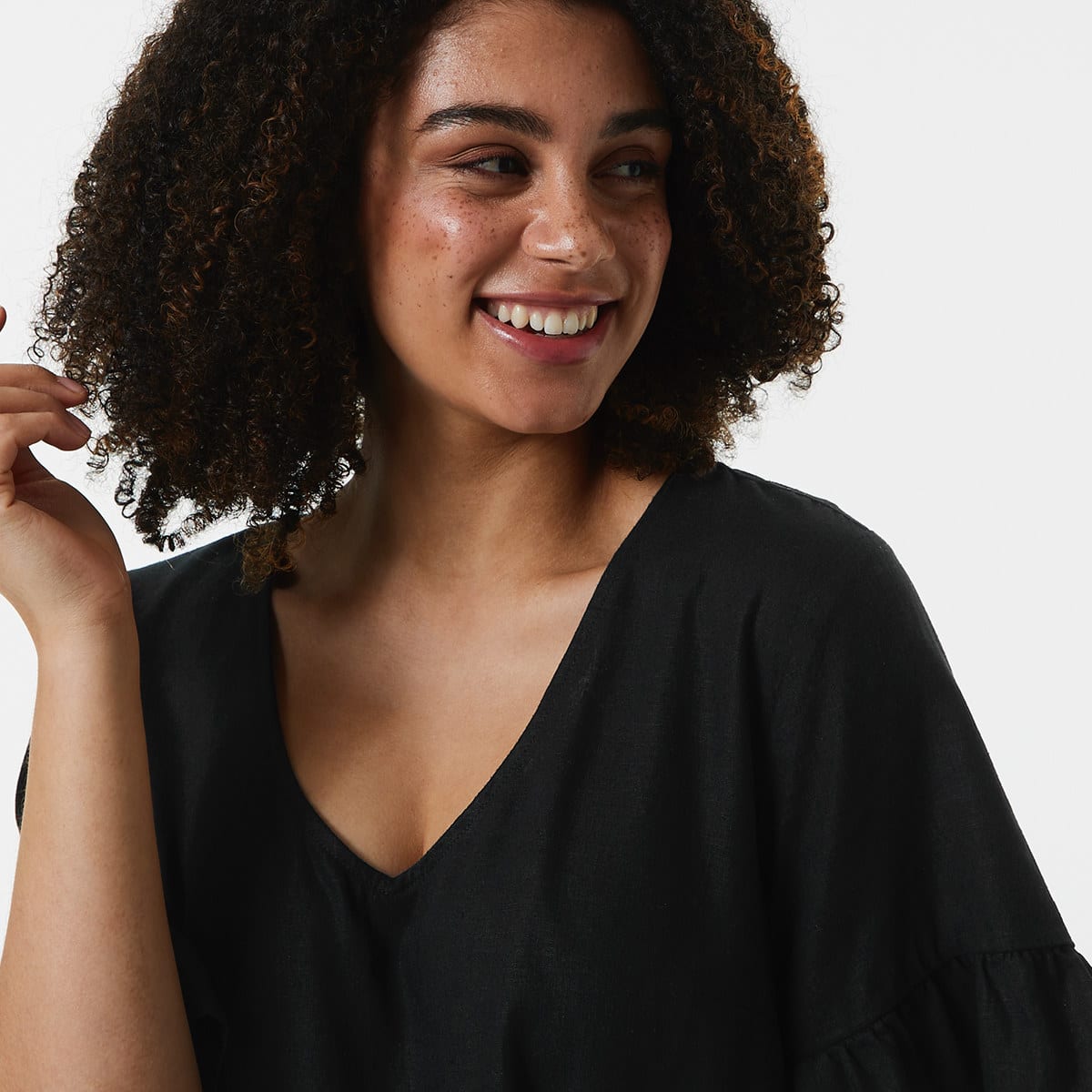 Short Sleeve Tiered Frill Mini Dress Kmart